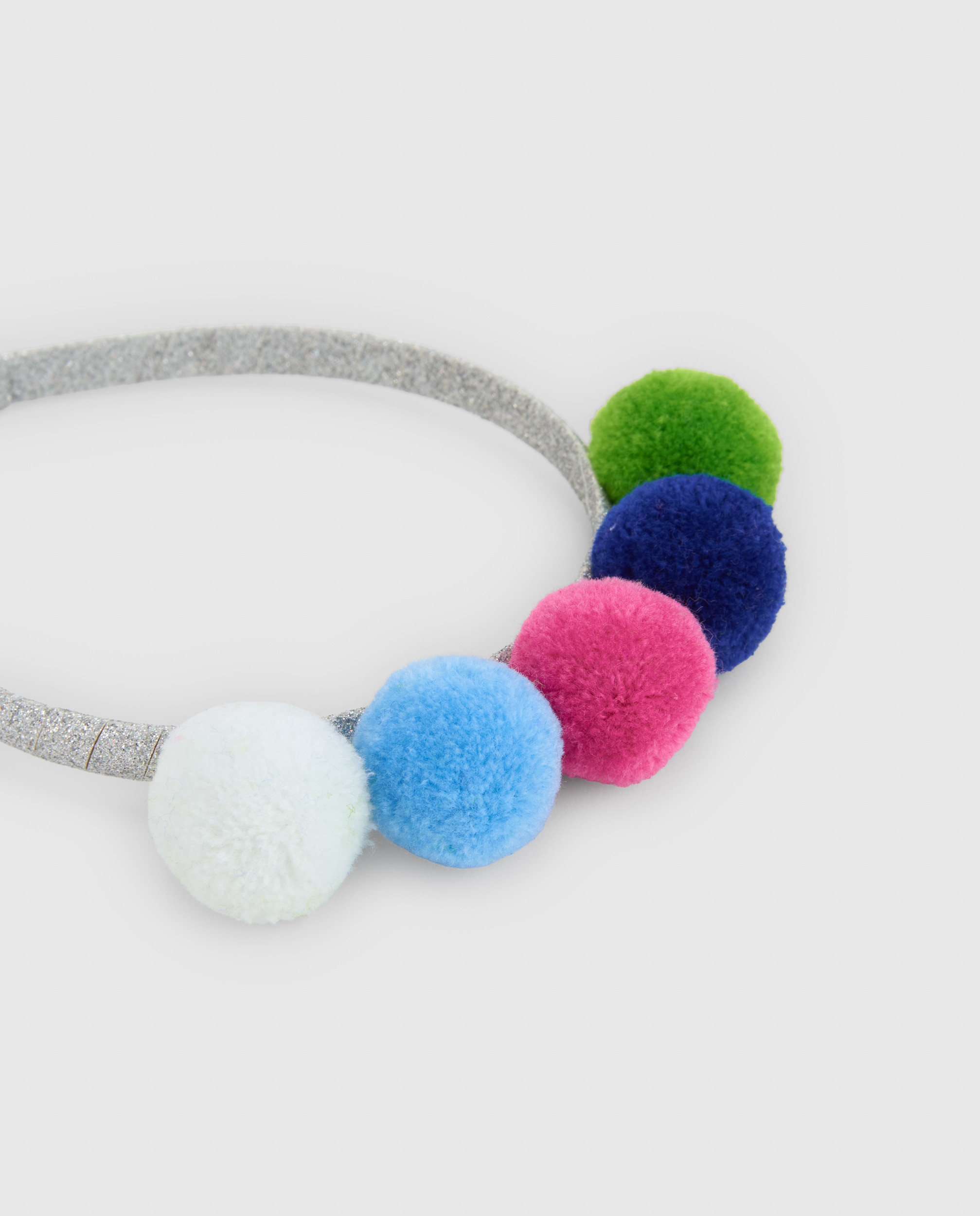 Bandolete Infantil com Pompões Coloridos e Detalhes de Brilho Multicolor-3