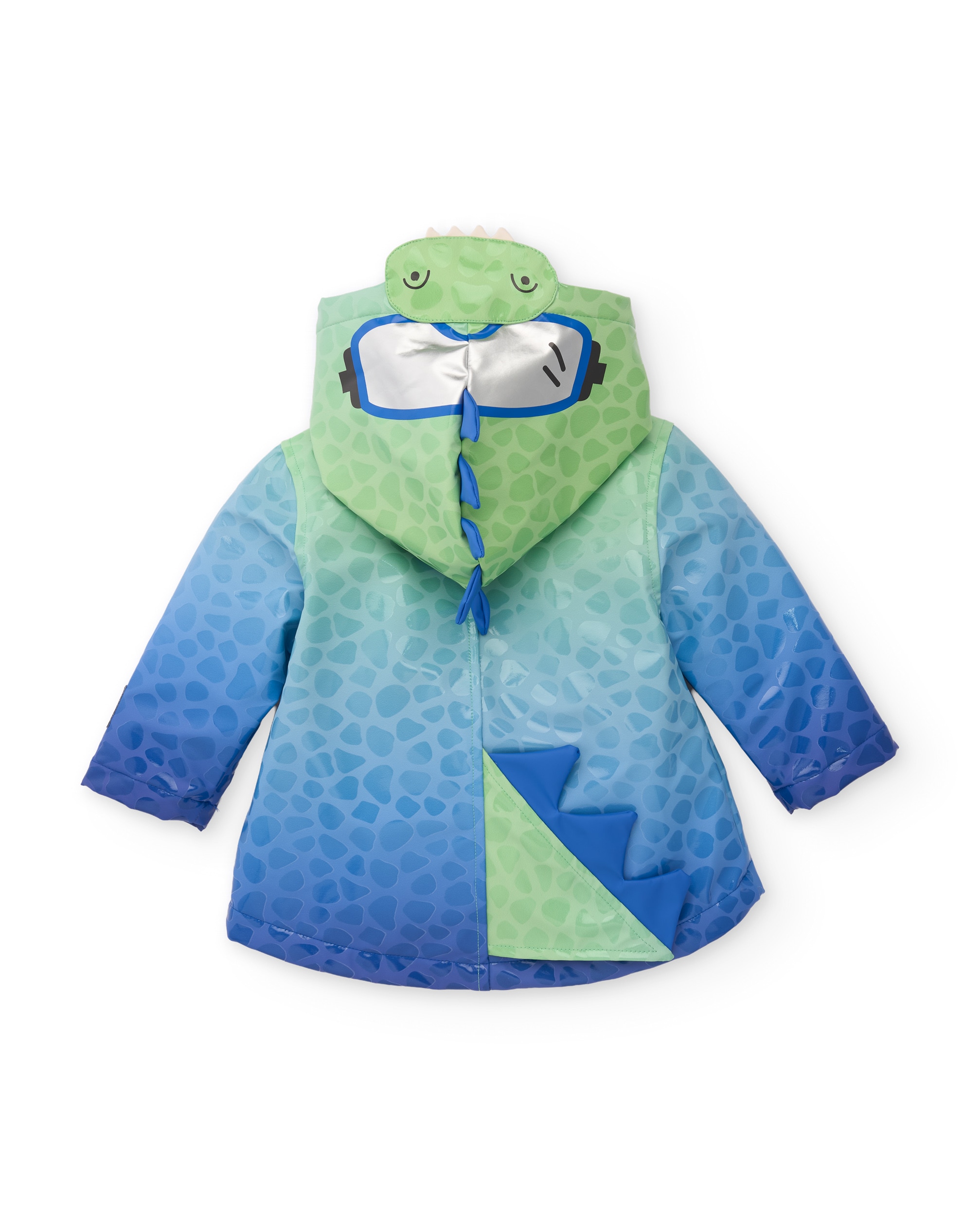 Impermeável Infantil com Capuz e Design de Crocodilo Tuc tuc Azul-3