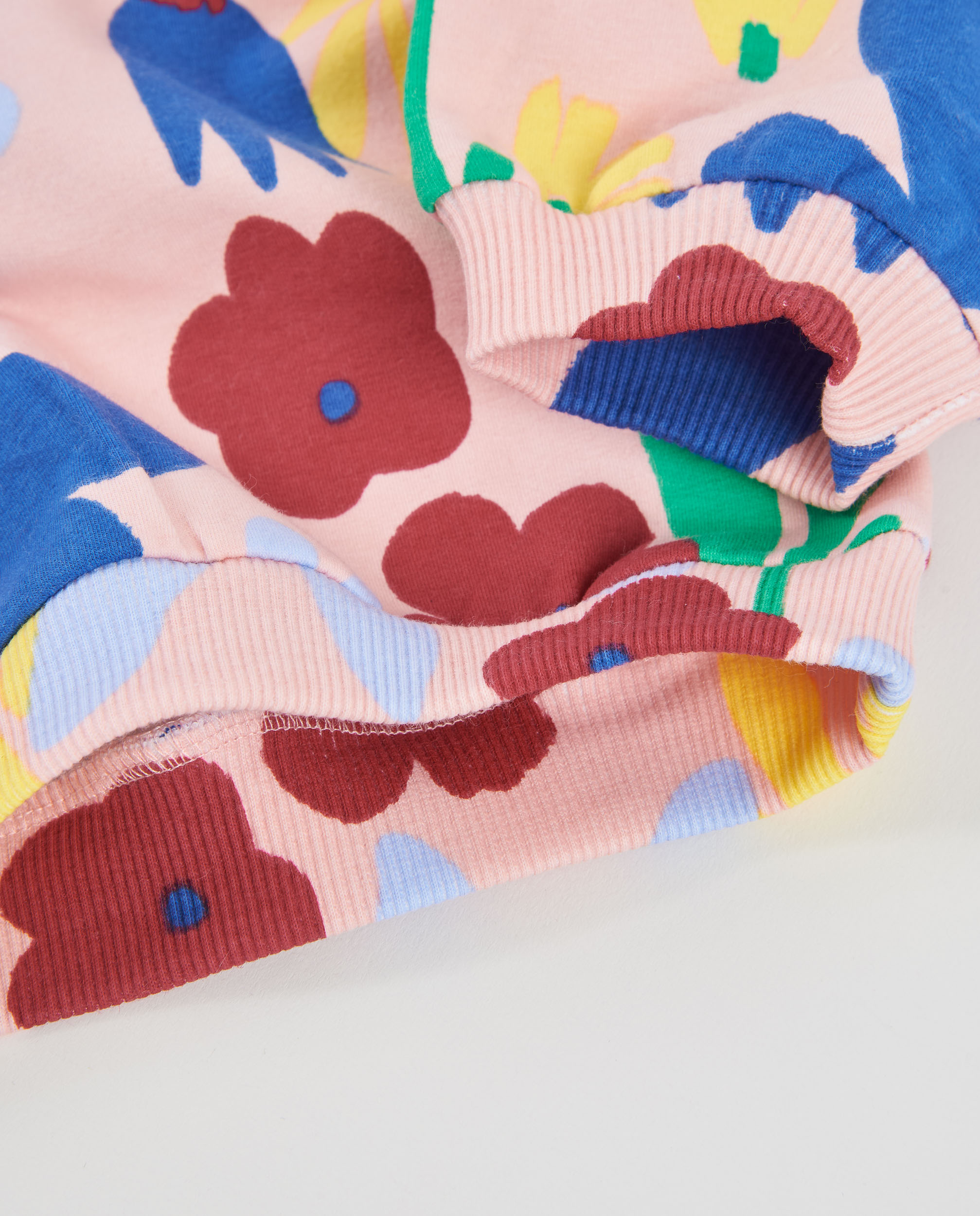 Sweatshirt Infantil de Felpa com Estampado Floral e Tecido Quente Rosa-claro-4