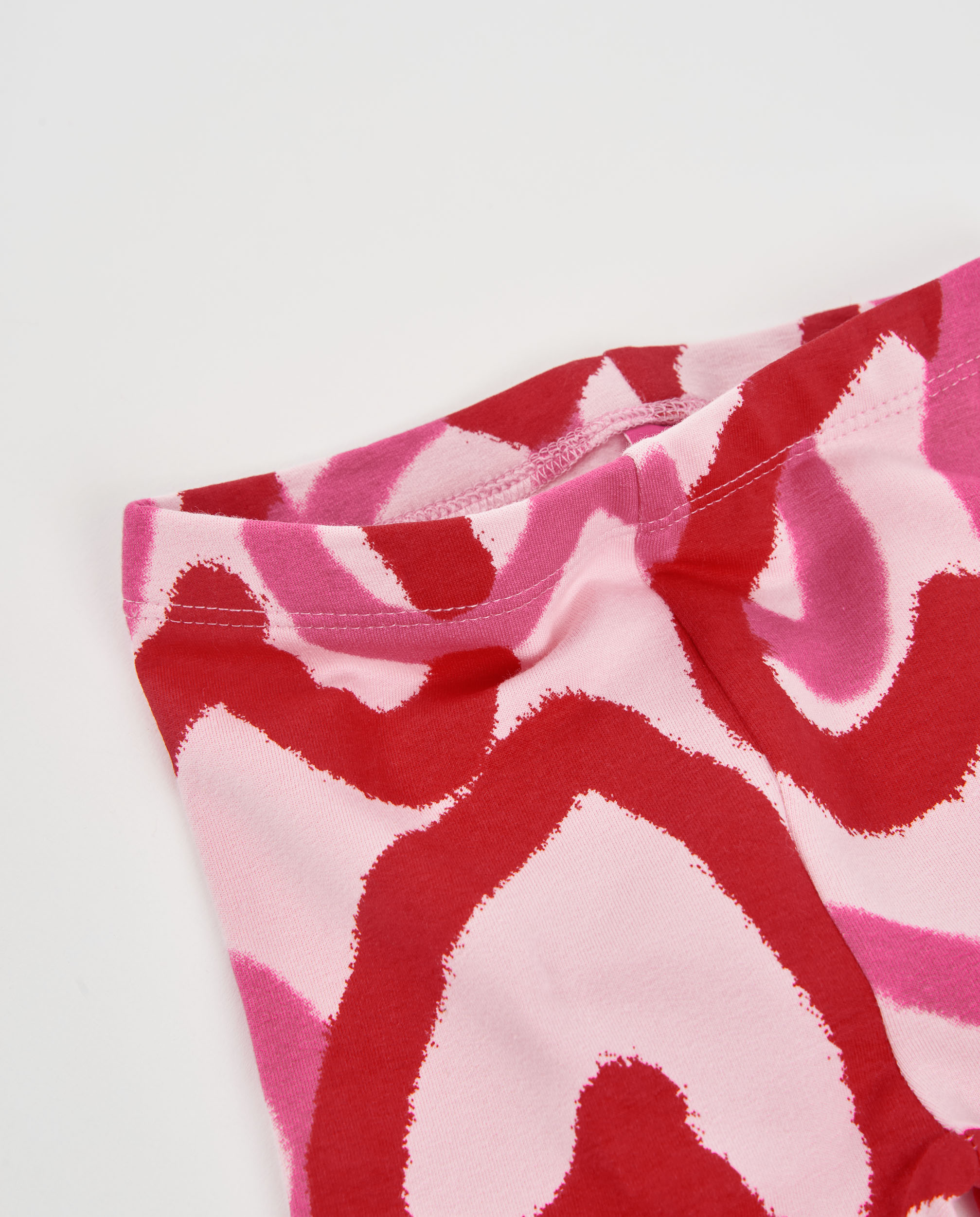 Leggings Infantil de Felpa com Estampado de Corações e Ajuste Confortável Rosa-4