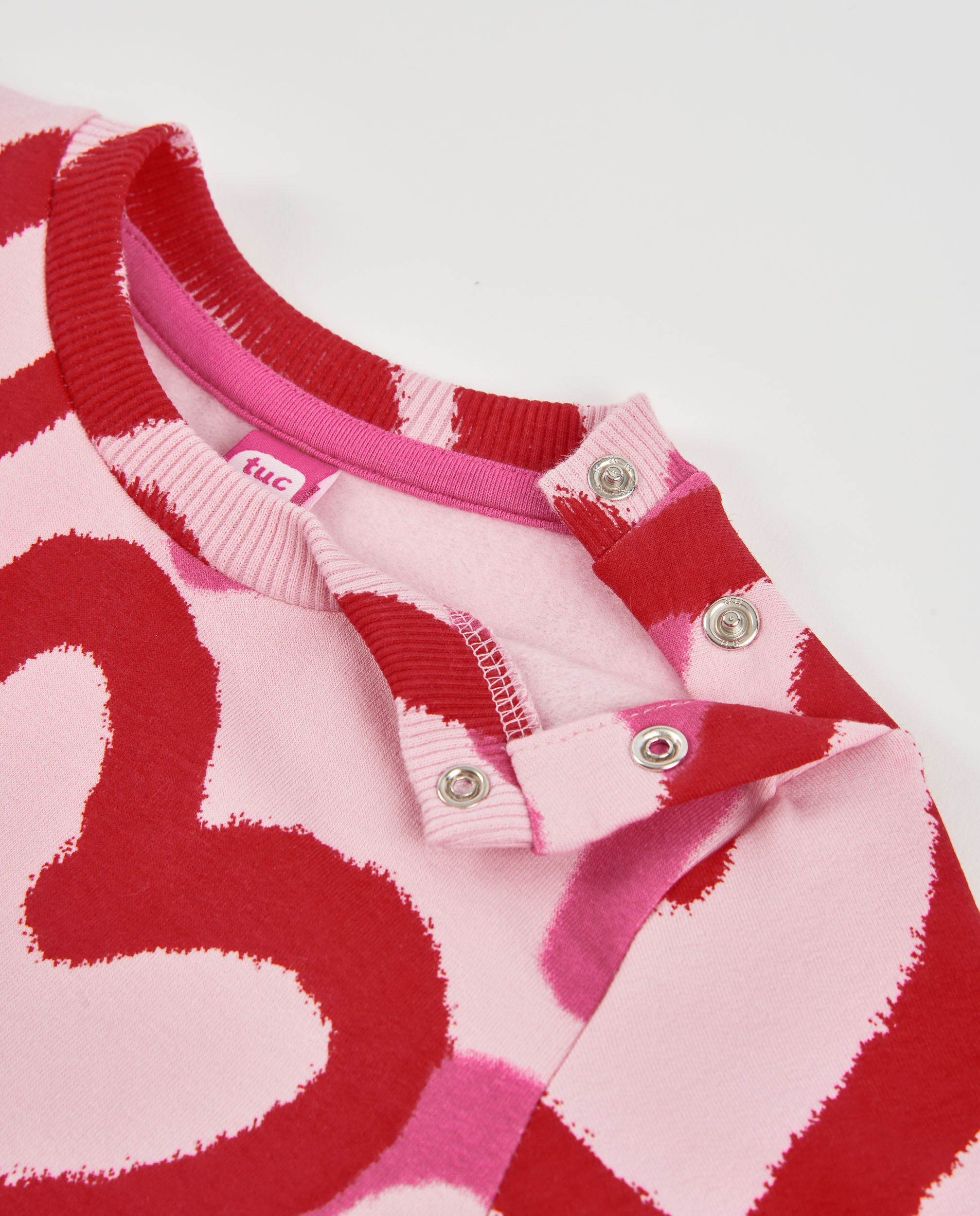 Vestido Infantil de Felpa com Estampado de Corações e Tacto Suave Rosa-4