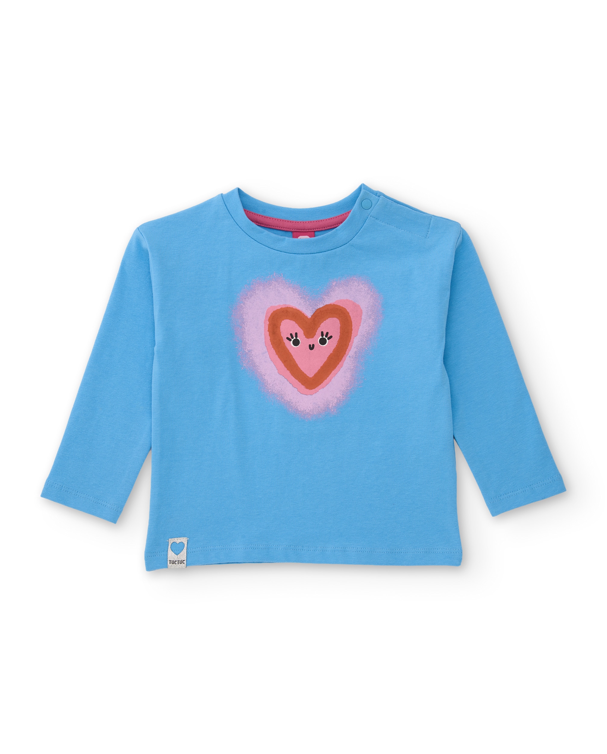 Imagem 0 de T-shirt Infantil de Malha com Design de Coração e Manga Comprida