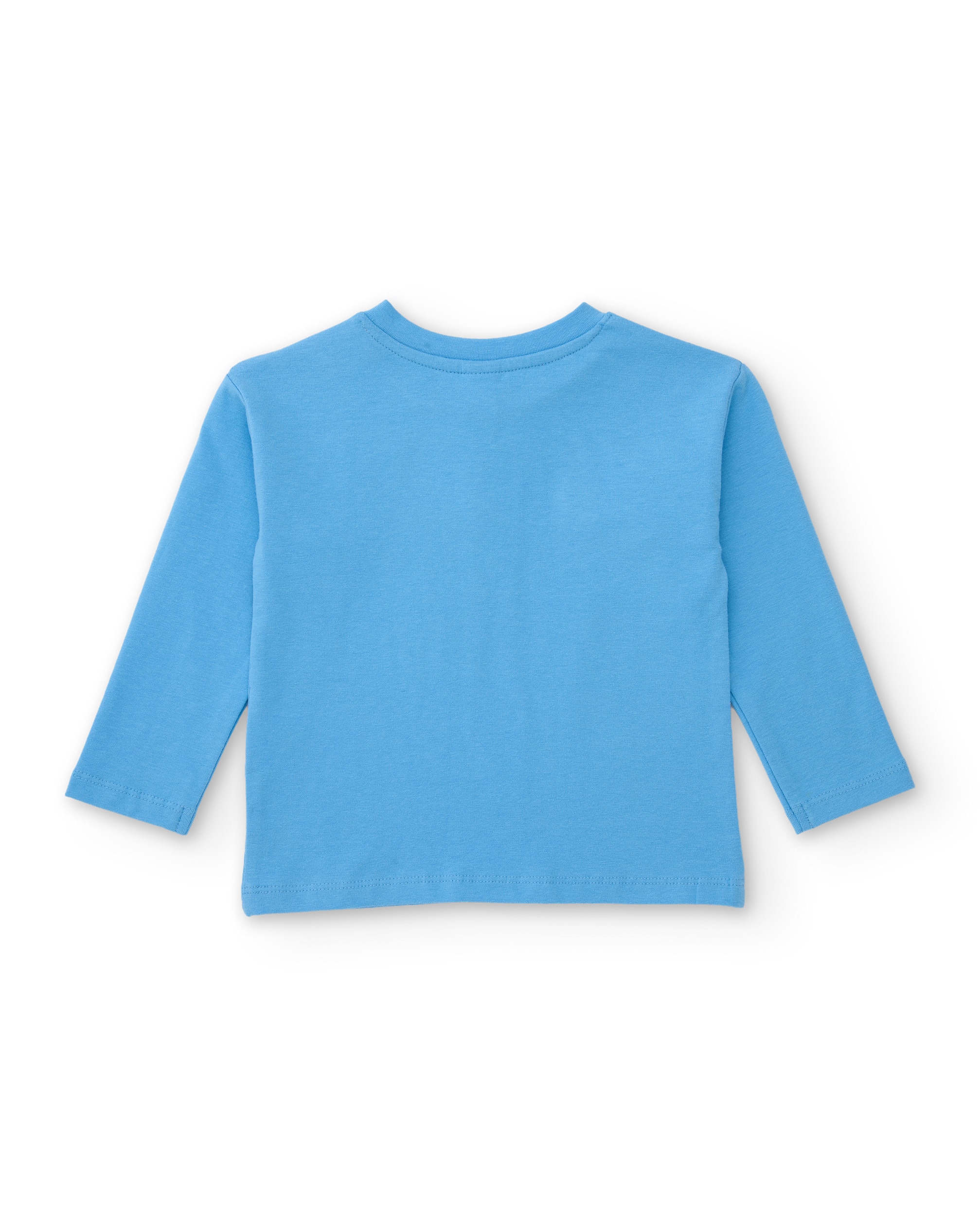 T-shirt Infantil de Malha com Design de Coração e Manga Comprida Azul-claro-2