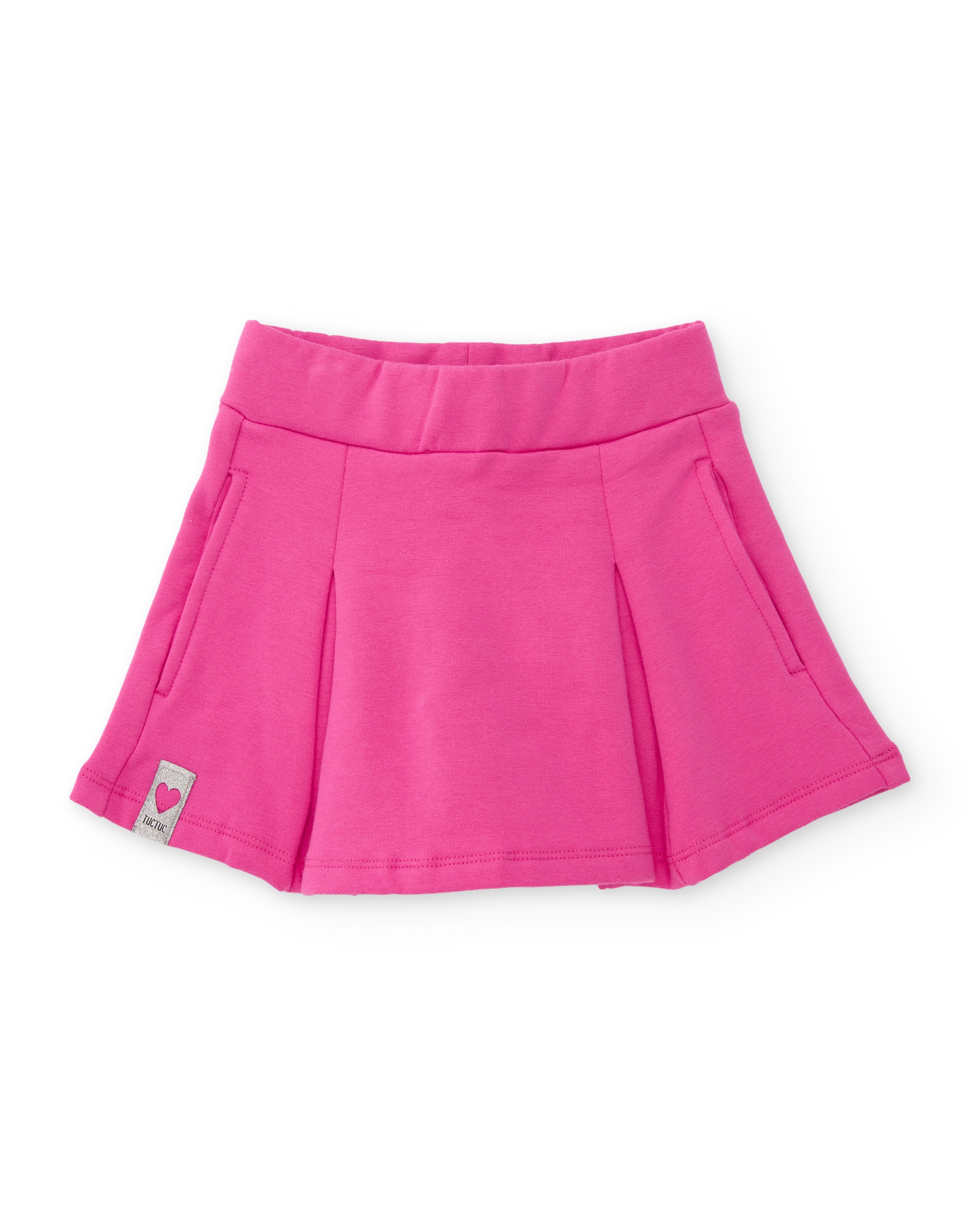 Saia Infantil de Felpa com Cintura Elástica e Tecido Suave Rosa-2