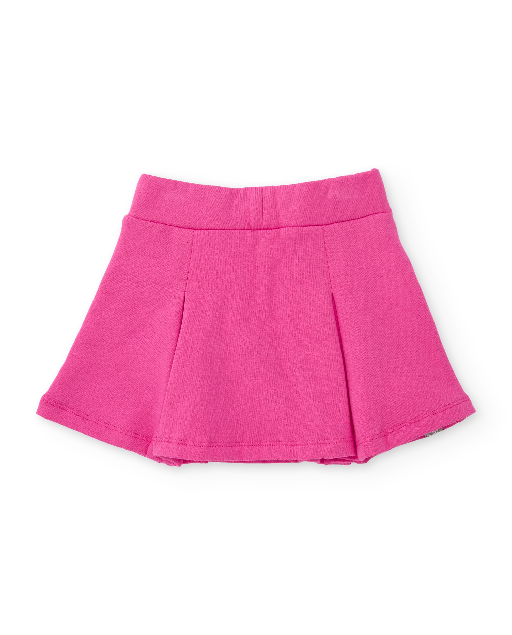 Saia Infantil de Felpa com Cintura Elástica e Tecido Suave Rosa-3