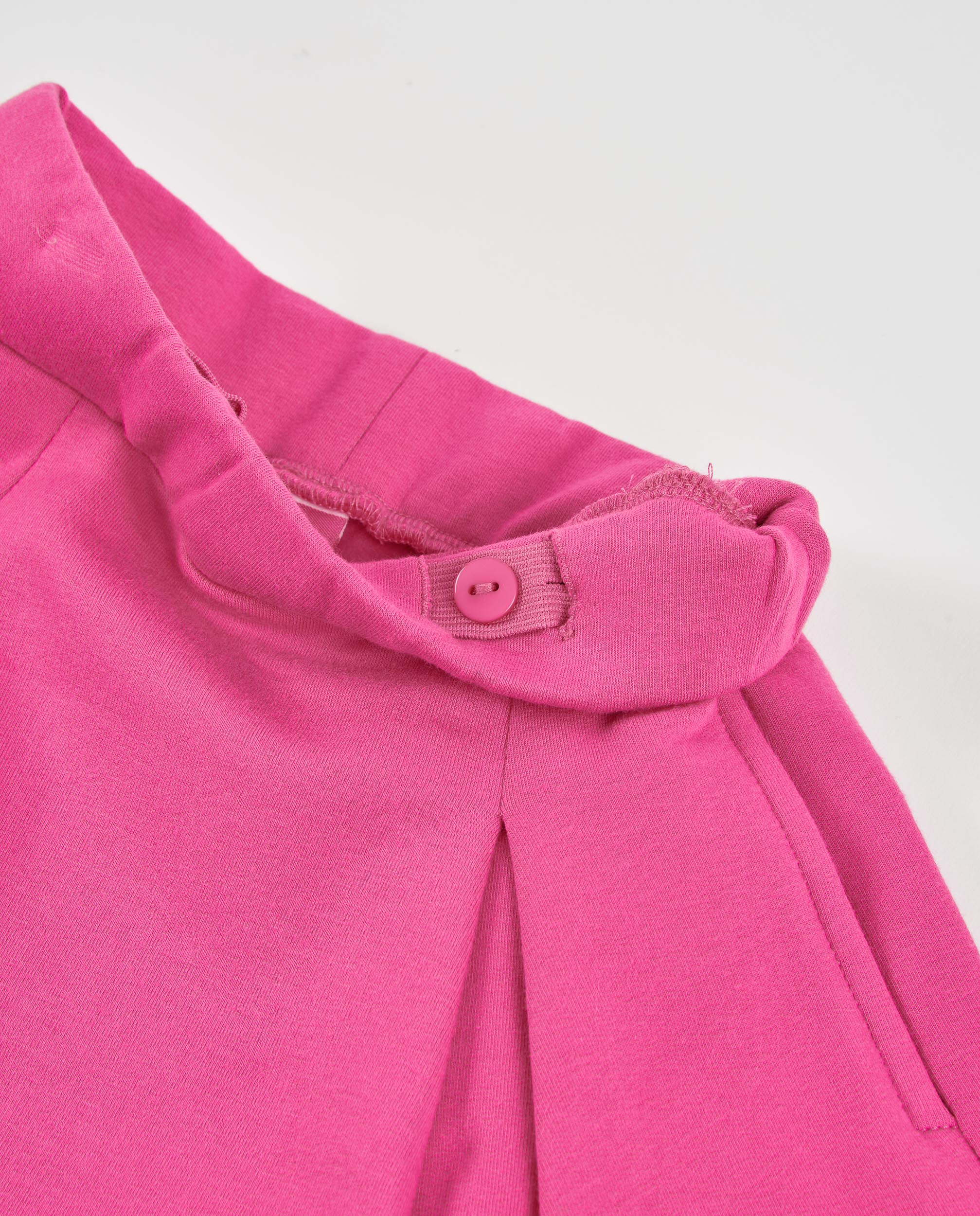 Saia Infantil de Felpa com Cintura Elástica e Tecido Suave Rosa-4
