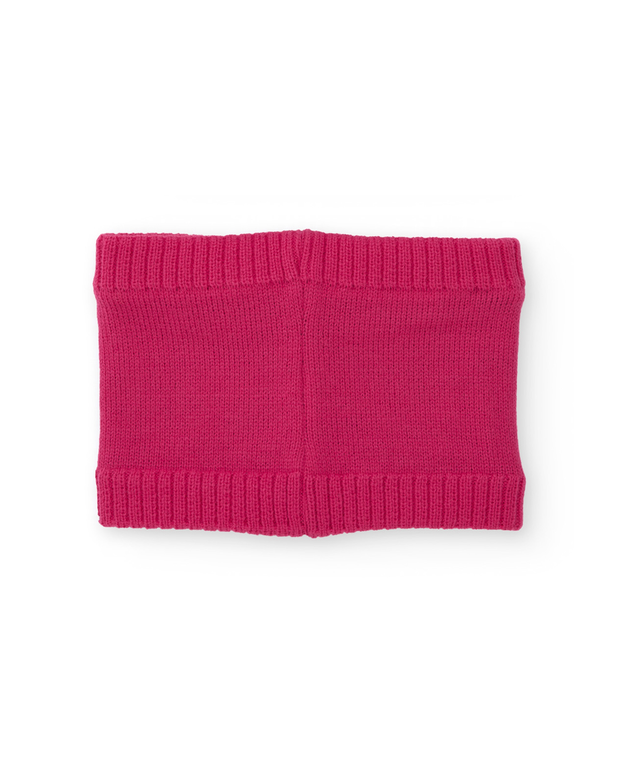 Gola Infantil de Tricô com Design Divertido e Tecido Quente Fúcsia-2