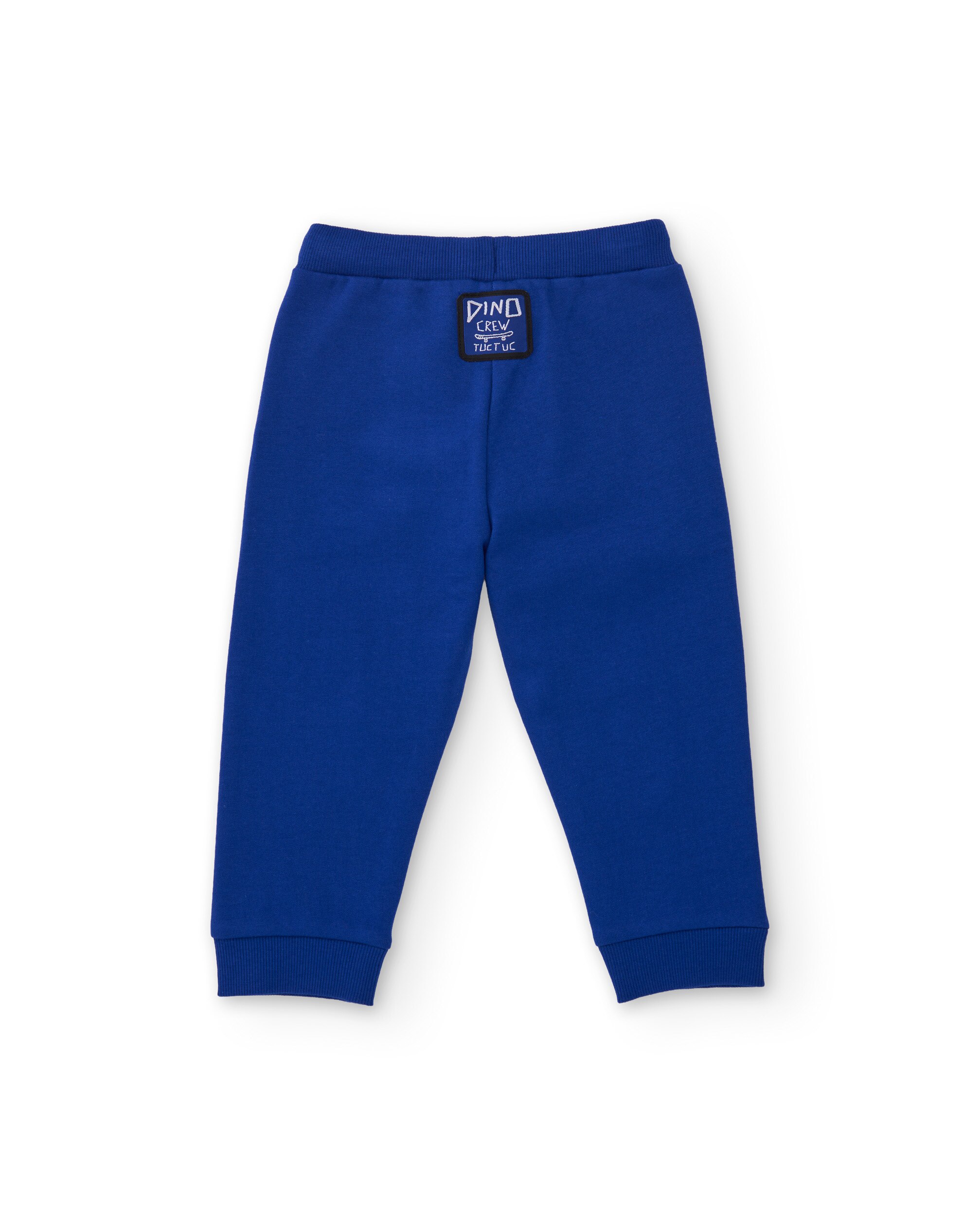 Conjunto Infantil de Felpa com Sweatshirt de Estampado de Dinossauros e Calças Azul-5