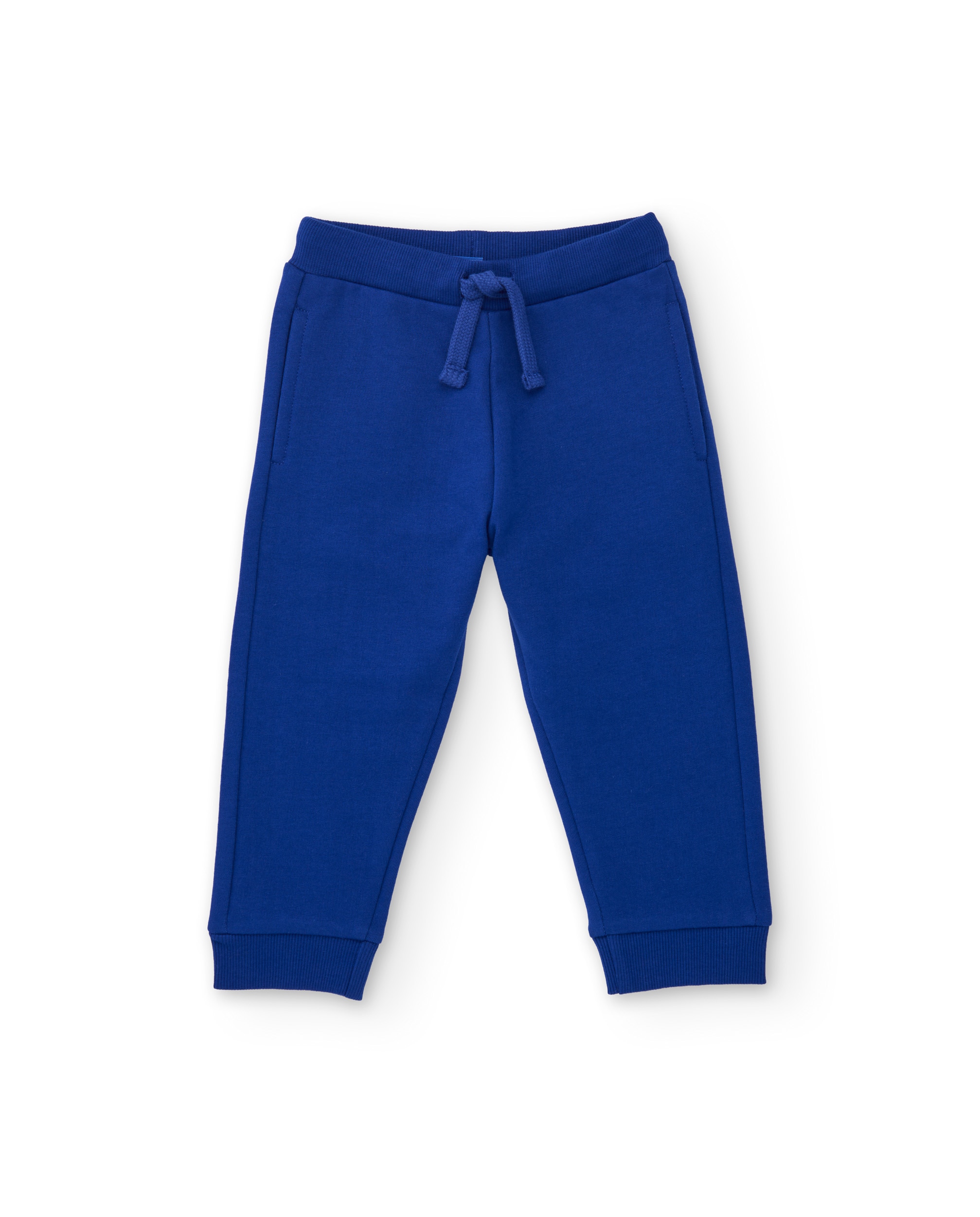 Calças Infantil de Felpa com Cintura Elástica e Tecido Resistente Azul-2
