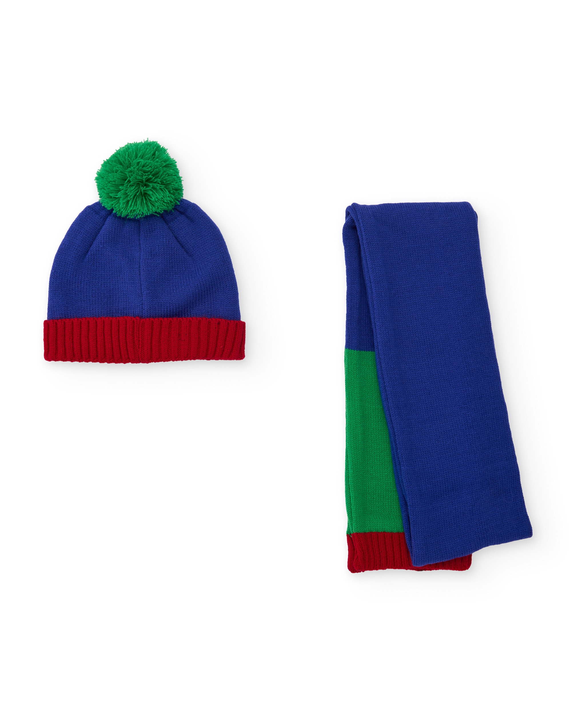 Set Infantil de Tricô com Chapéu e Cachecol de Design de Dinossauro Azul-2