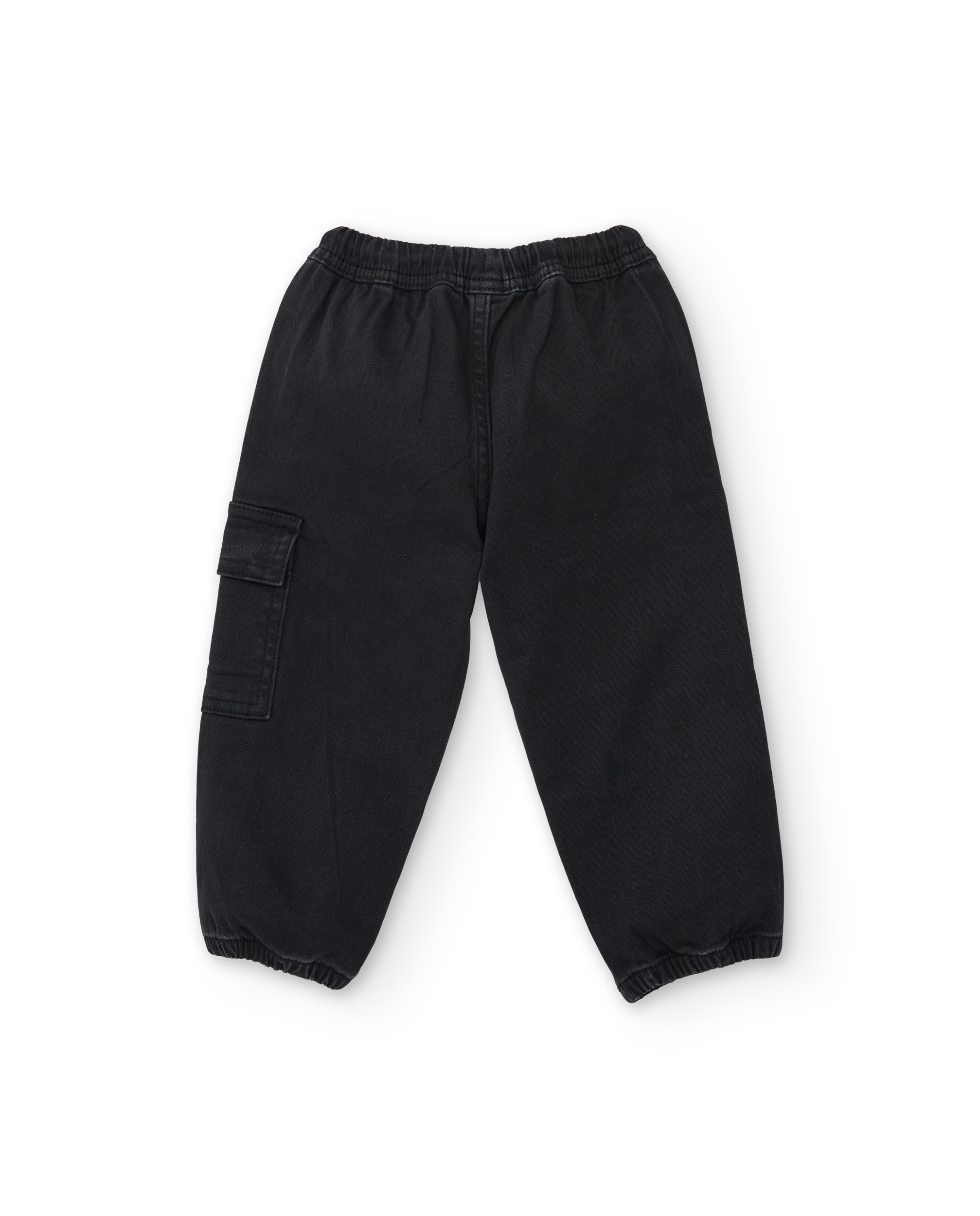 Jeans Infantil com Cintura Elástica e Cordão Ajustável Preto-2