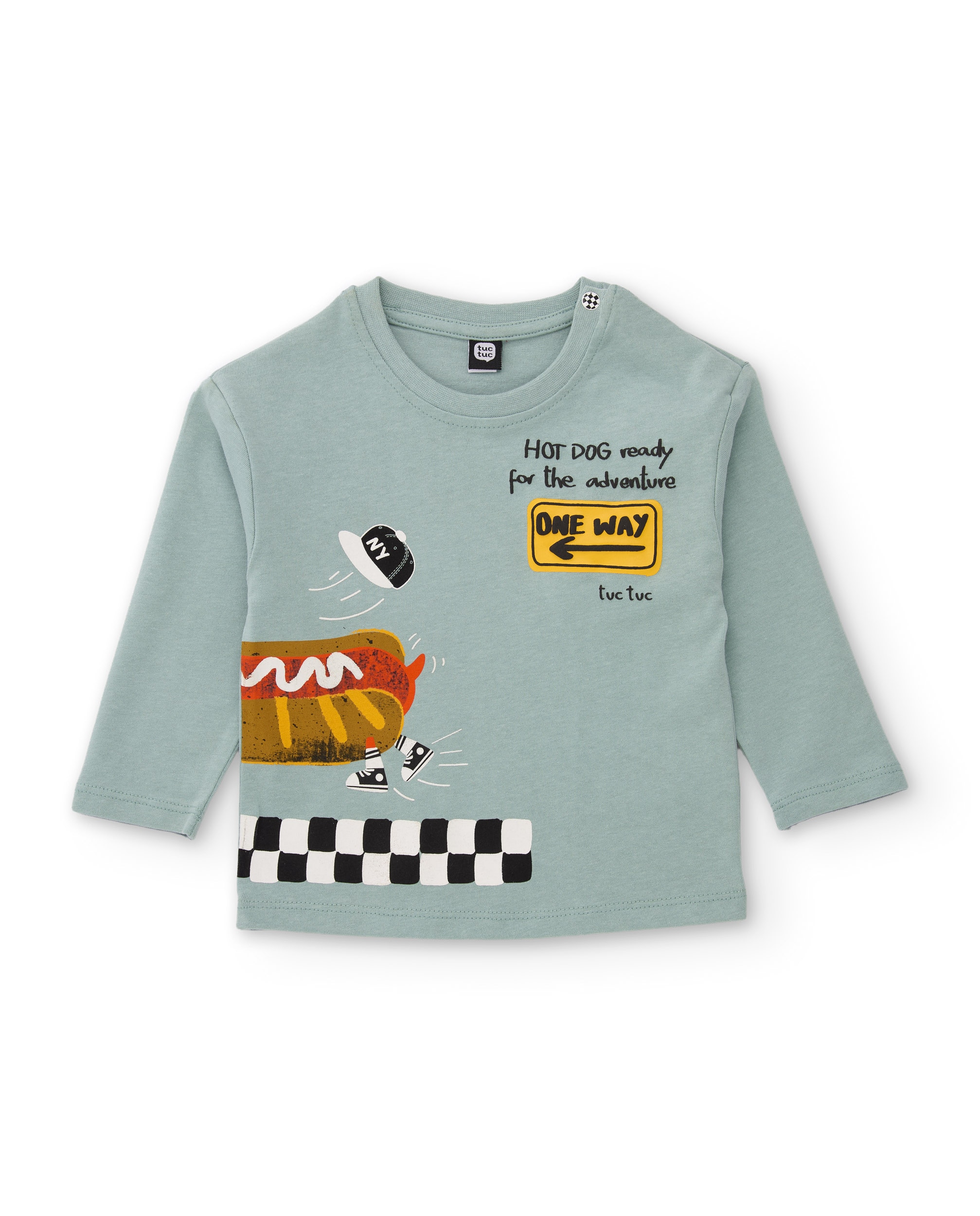 Imagem 0 de T-shirt Infantil de Malha com Manga Comprida e Estampado Colorido