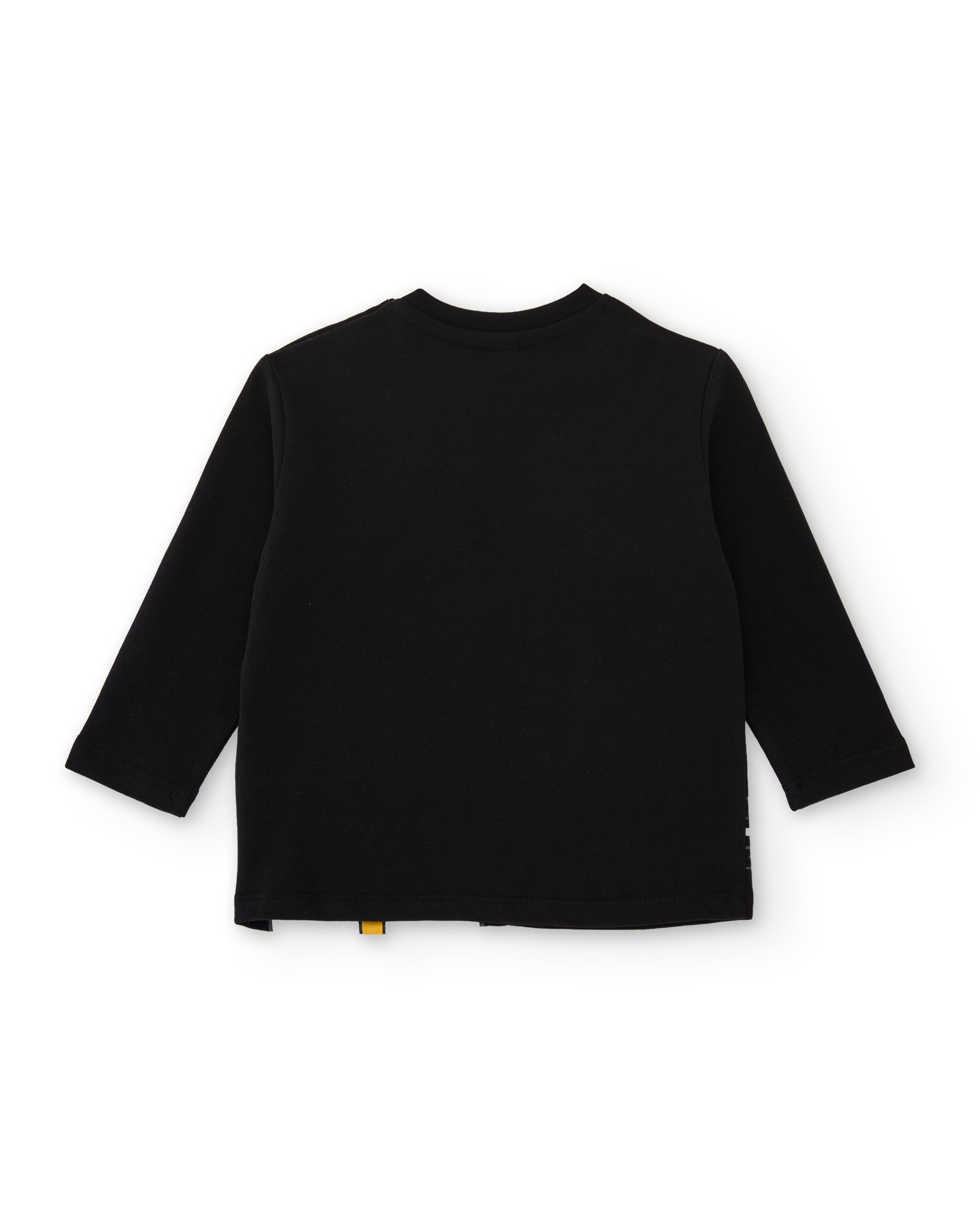 T-shirt Infantil de Malha com Estampado Urbano e Manga Comprida Preto-2