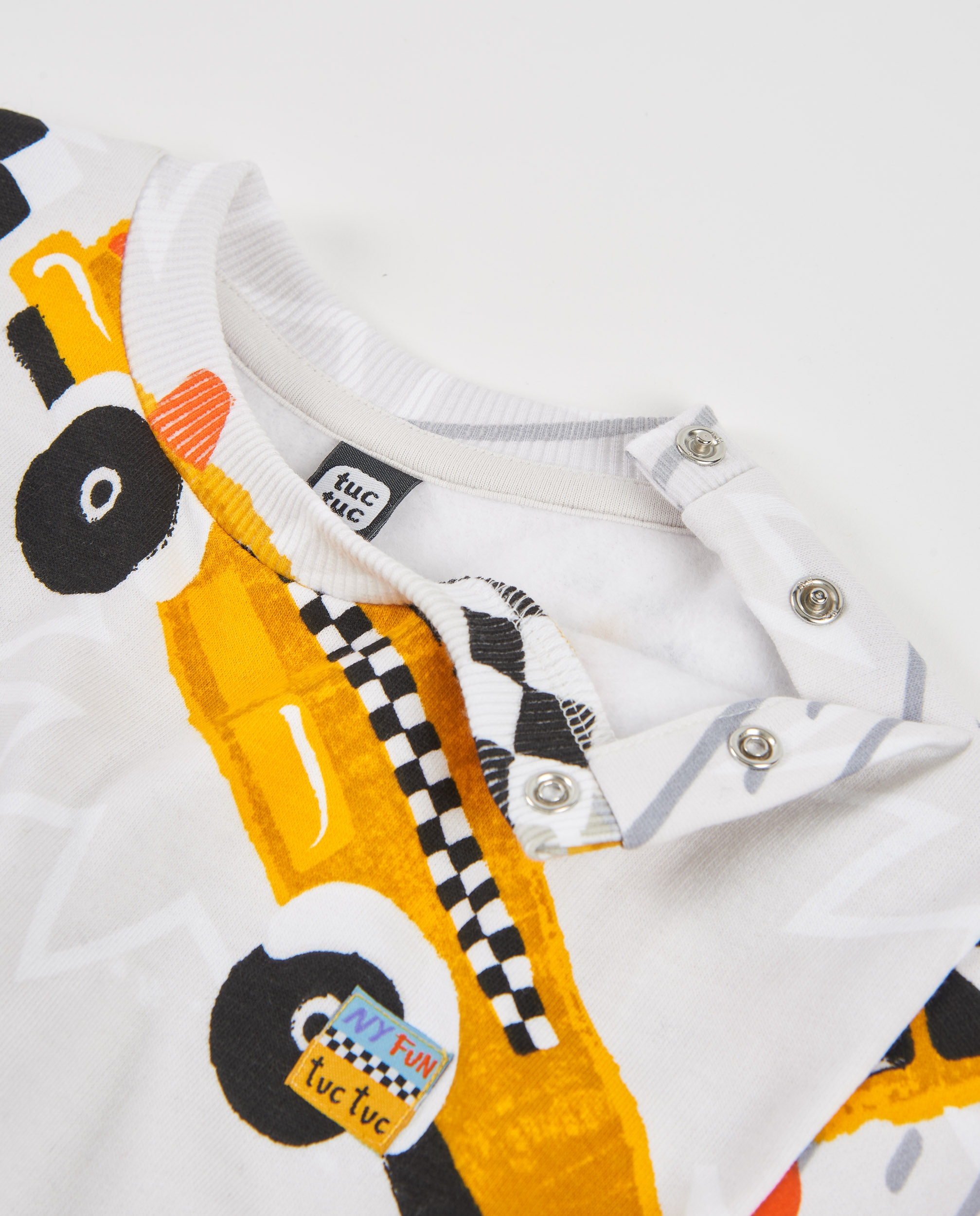 Sweatshirt Infantil de Felpa com Print de Automóveis Branco-3