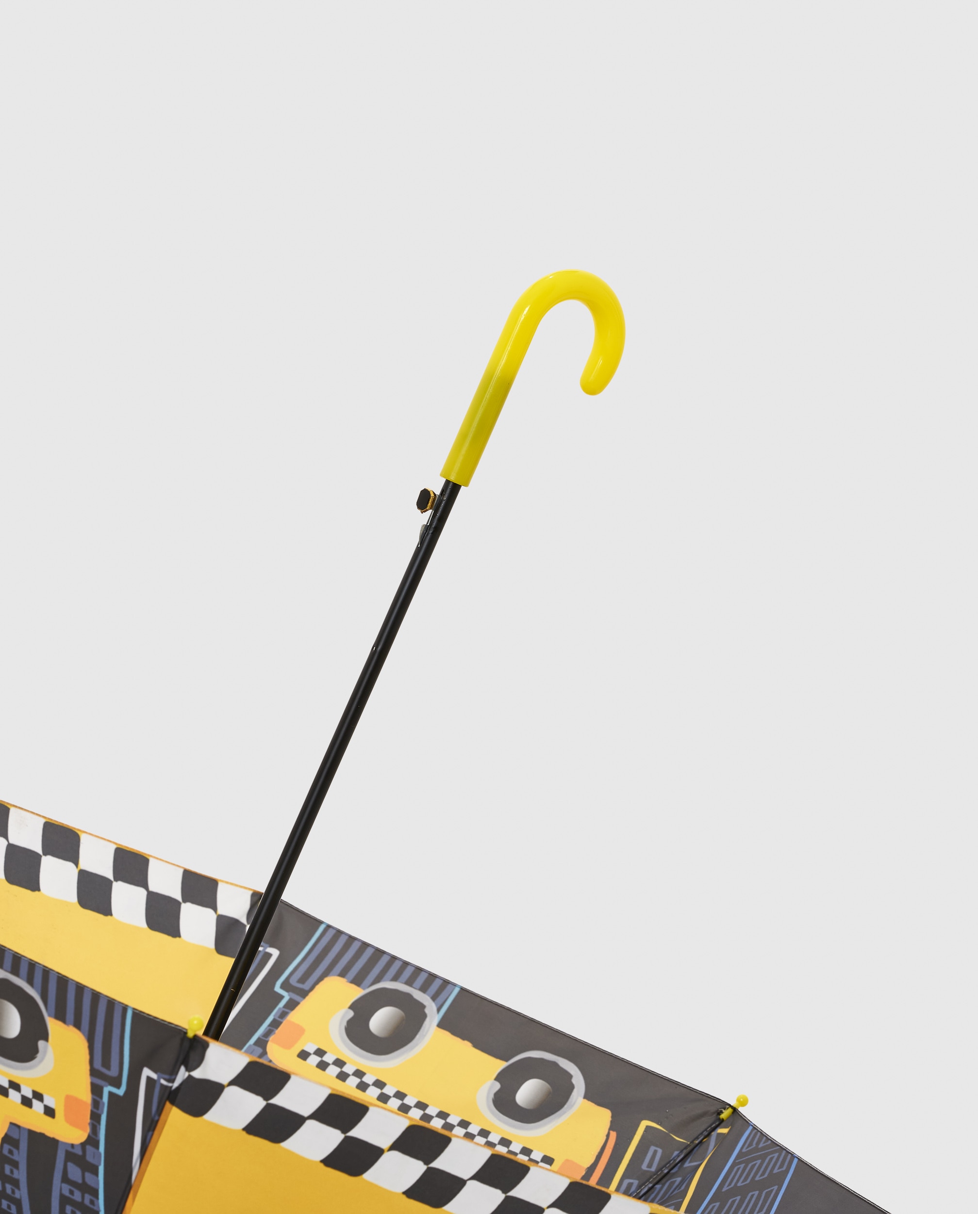 Guarda-chuva Infantil com Abertura Automática e Estampado de Táxi Preto-5