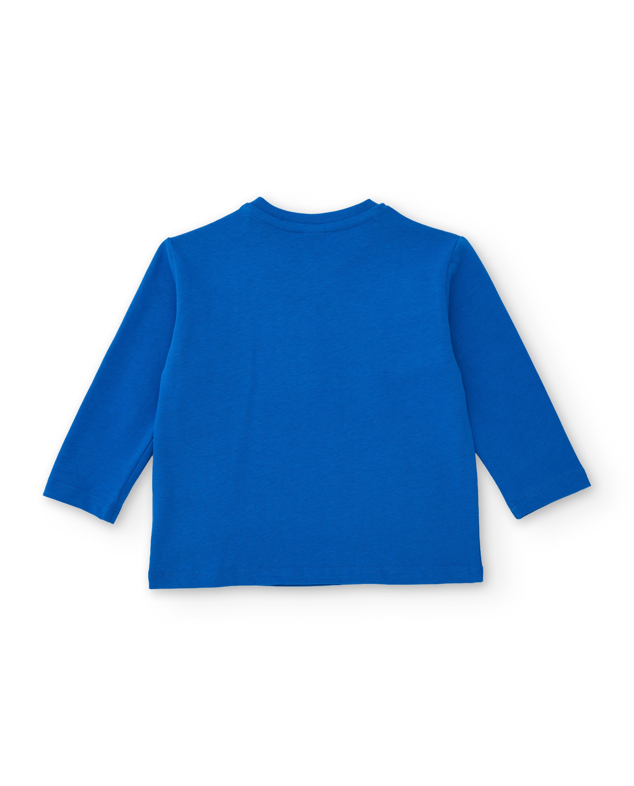 T-shirt Infantil de Malha com Design de Veículo e Manga Comprida Azul-3