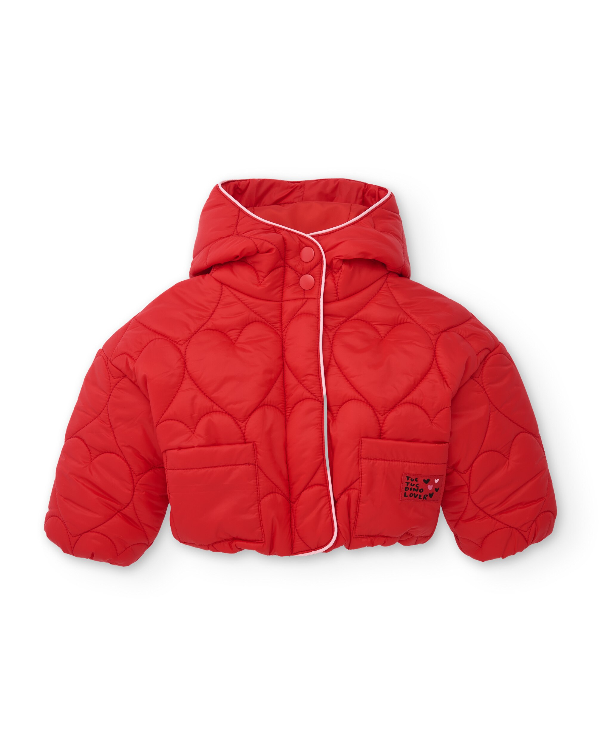 Sobretudo Infantil Acolchoado com Capuz e Isolamento Térmico Tuc tuc Vermelho-3