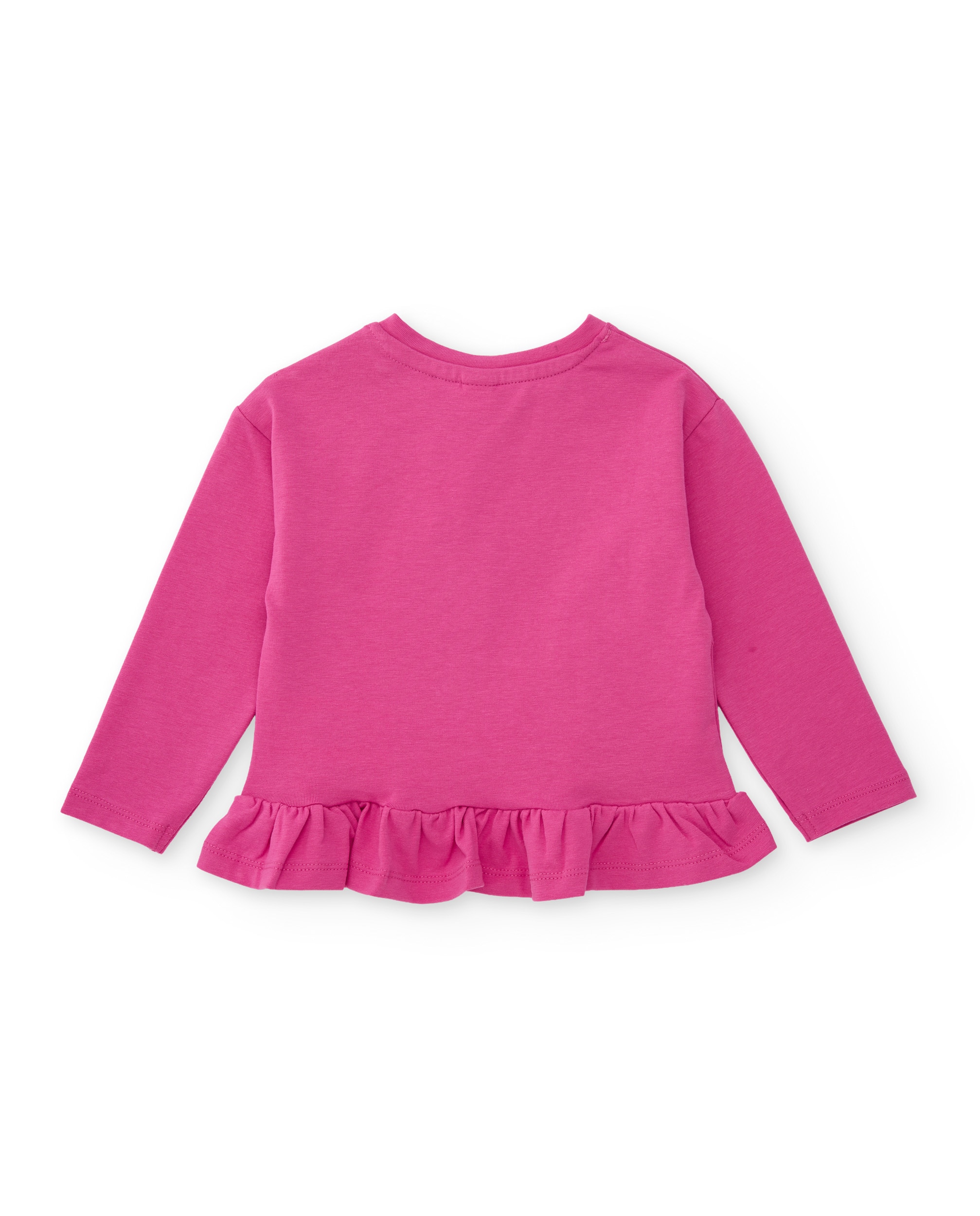 Conjunto Infantil de Malha com T-shirt de Gráfico Dinossauros e Leggings em Conjunto Fúcsia-4