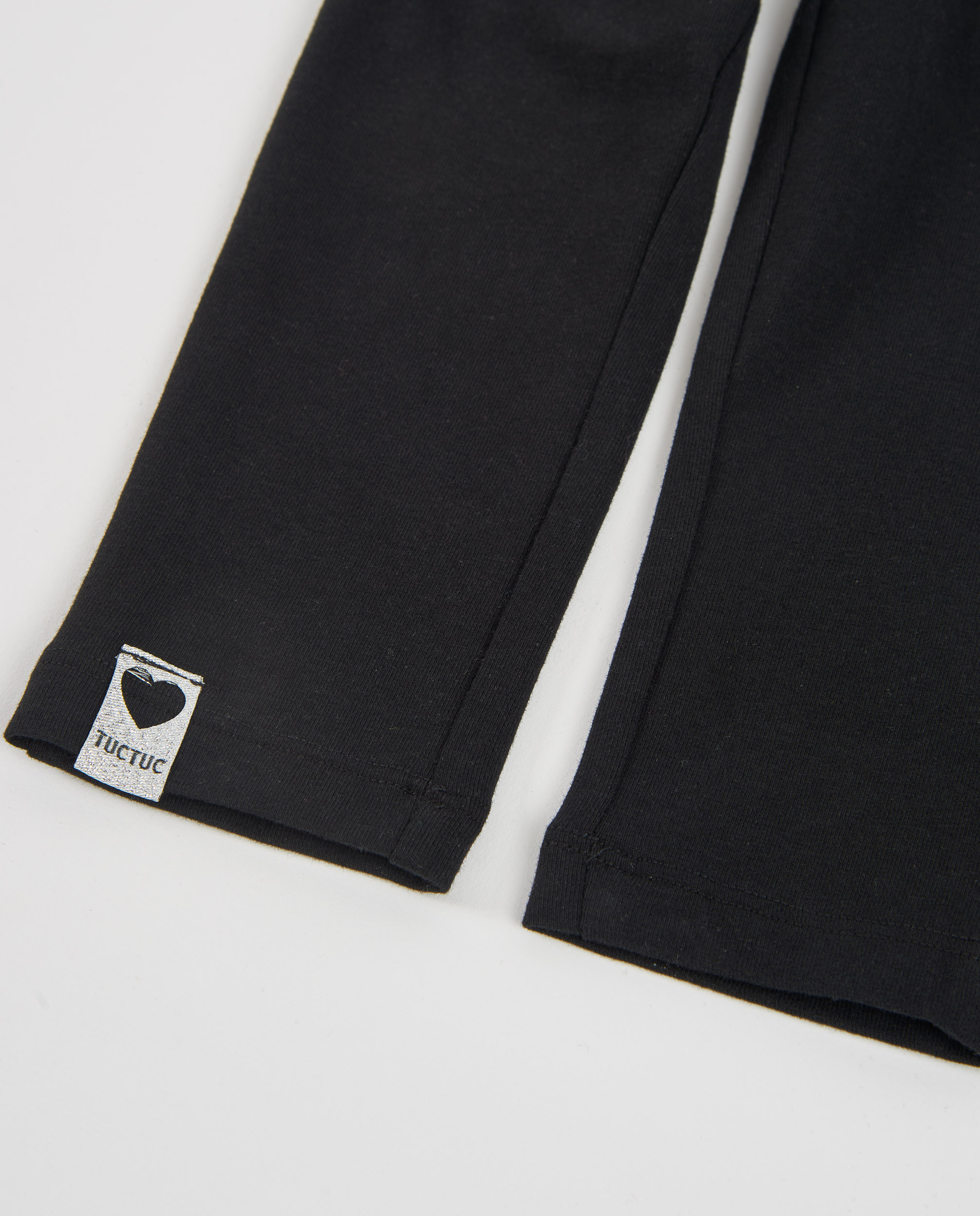 Leggings Infantil de Malha com Cintura Confortável e Design Versátil Tuc tuc Preto-4