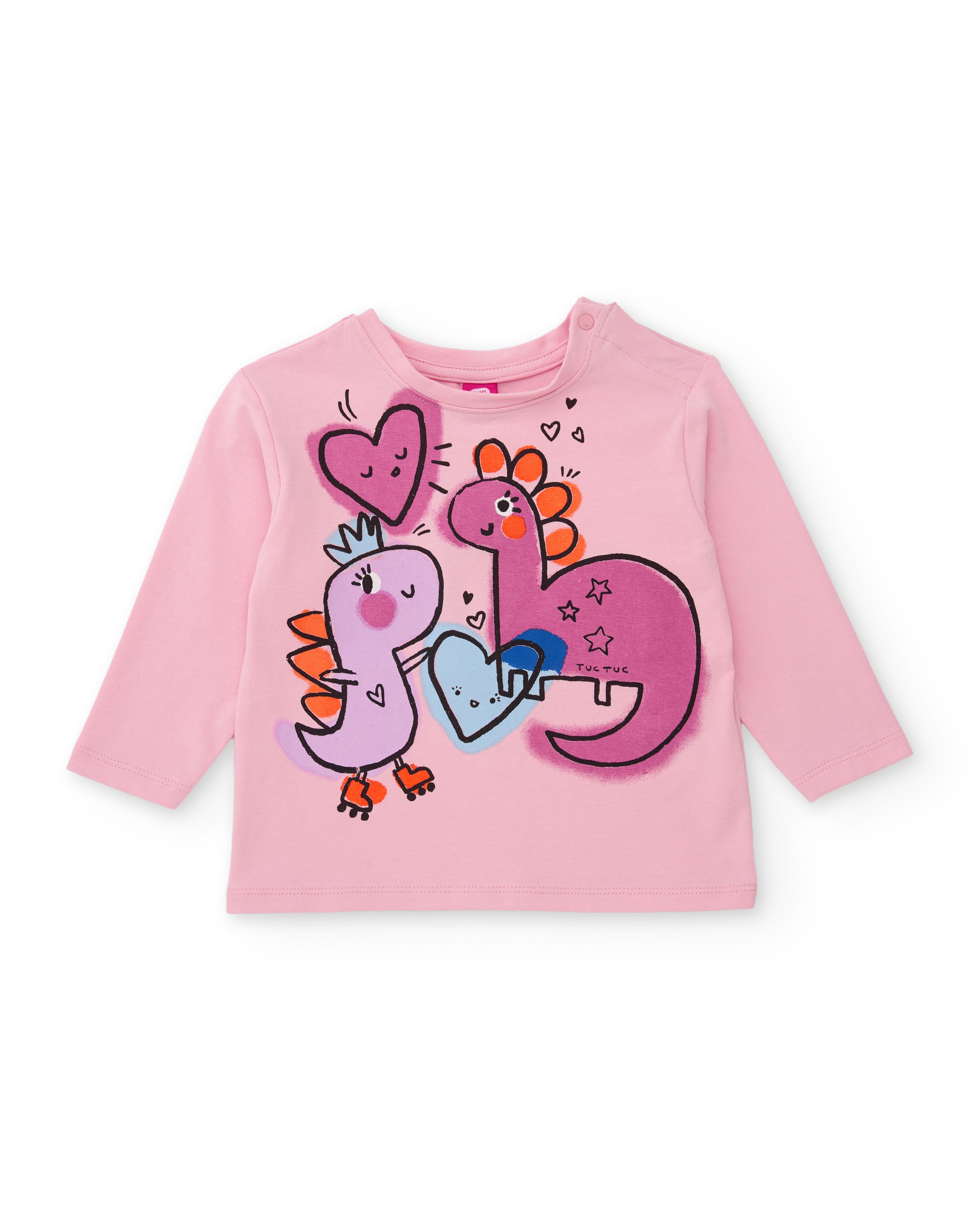 Imagem 0 de T-shirt Infantil de Malha com Estampado de Dinossauros e Tacto Suave