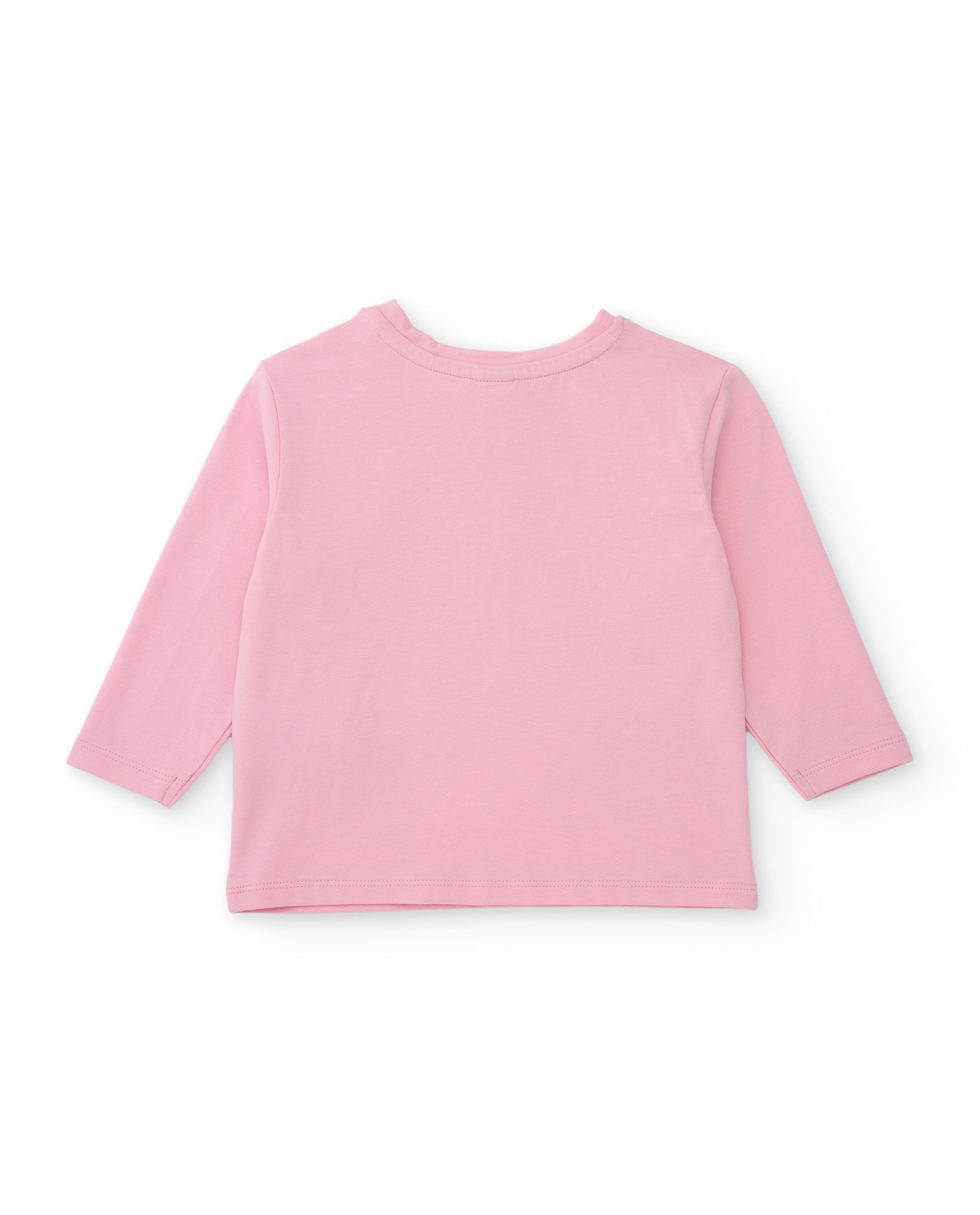 T-shirt Infantil de Malha com Estampado de Dinossauros e Tacto Suave Rosa-claro-2