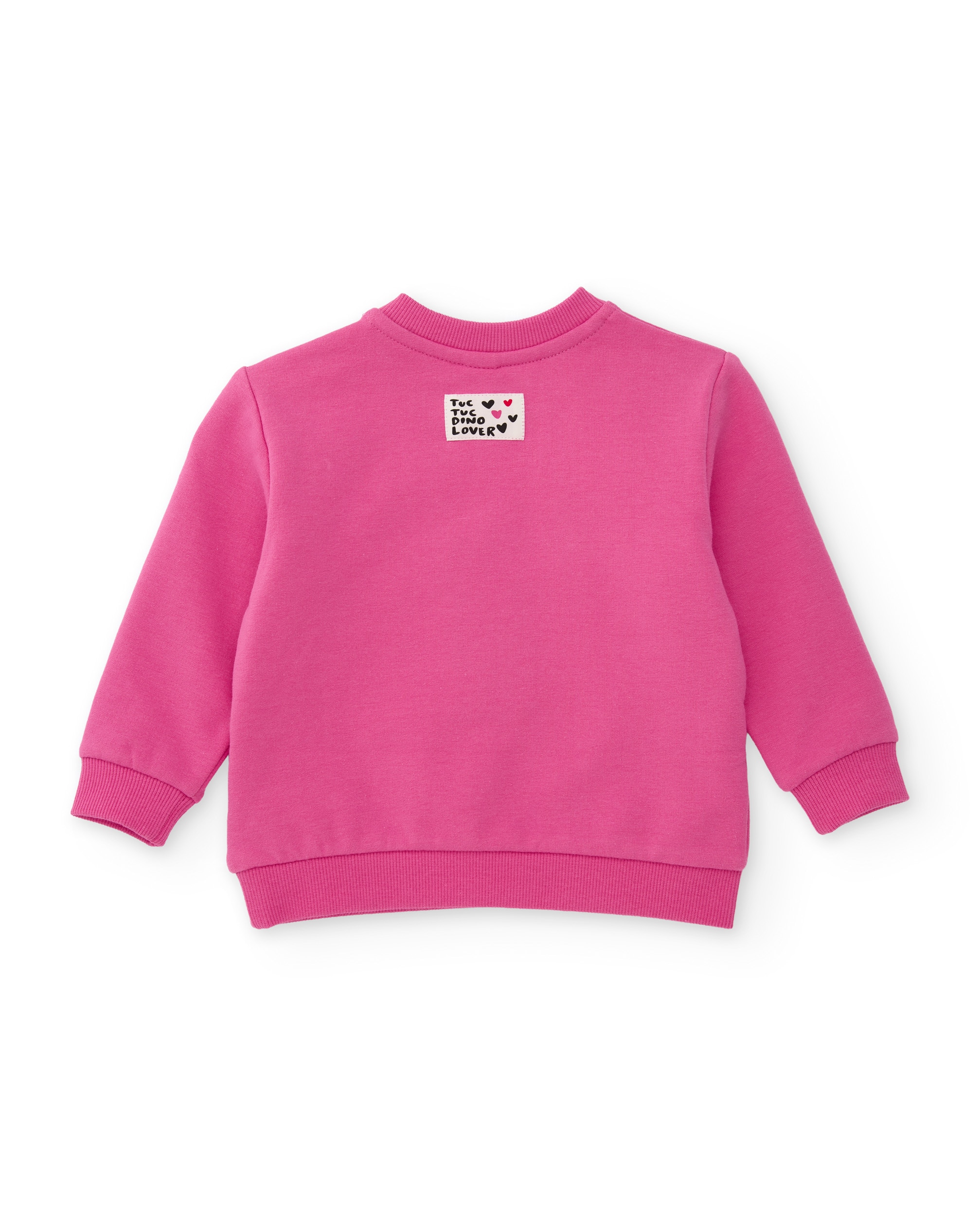 Conjunto Infantil de Felpa com Sweatshirt de Apliques de Corações e Leggings Rosa-4