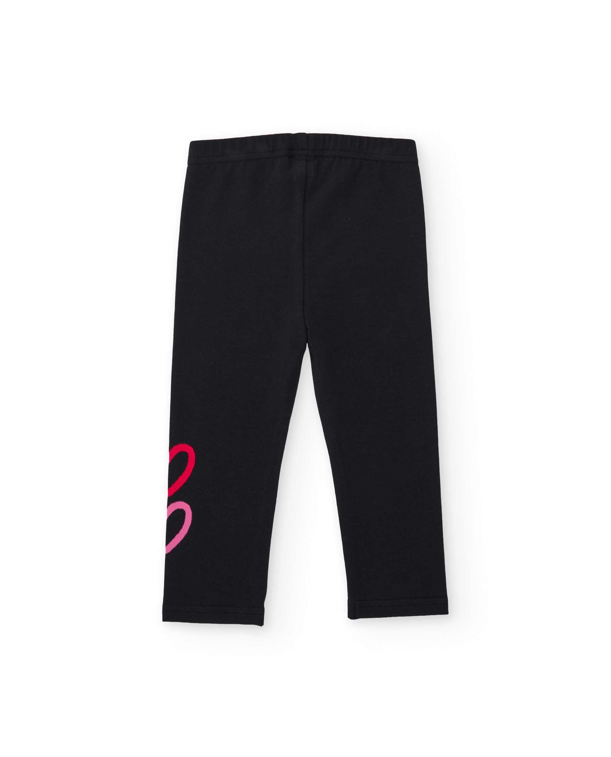 Conjunto Infantil de Felpa com Sweatshirt de Apliques de Corações e Leggings Rosa-5