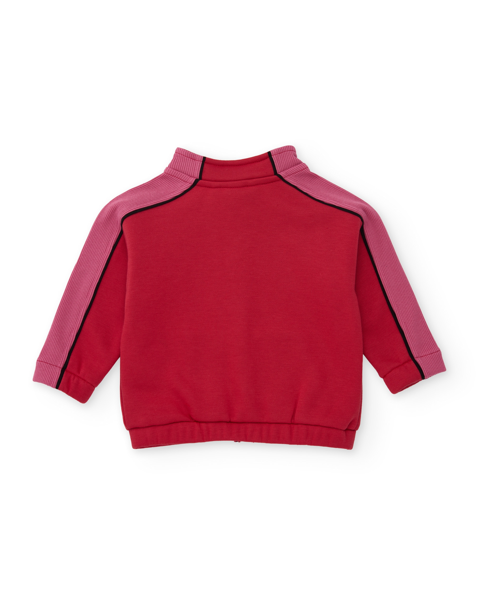 Sweatshirt Infantil de Felpa com Fecho Zip e Tacto Suave Vermelho-3