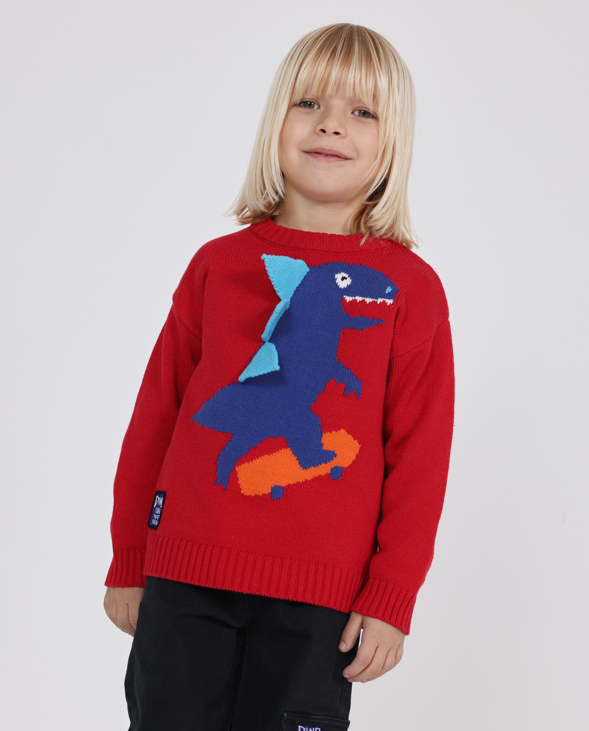 Imagem 0 de Camisola Infantil de Malha com Print de Dinossauro e Tacto Suave