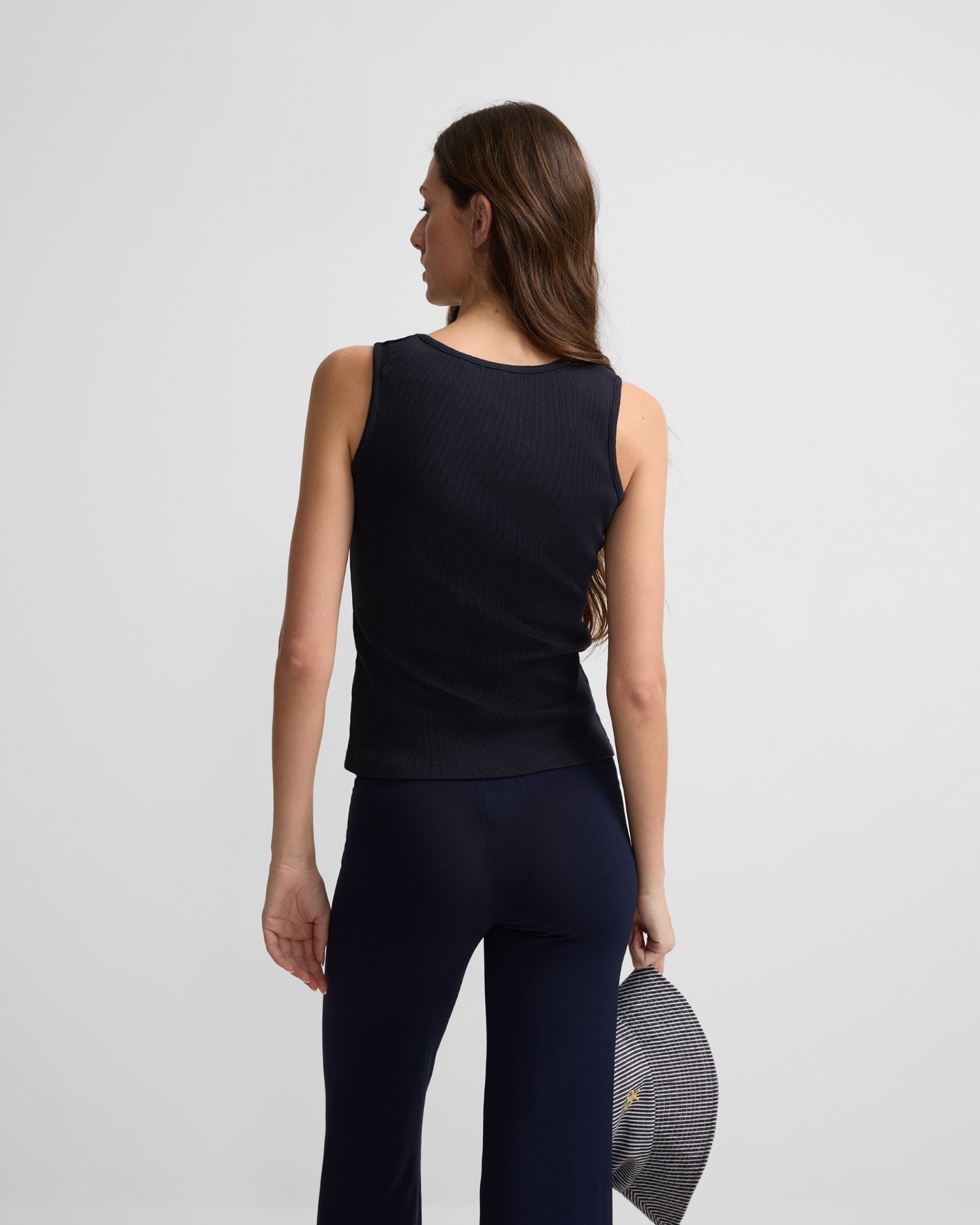 T-shirt Tank Canelada Cinzento / Preto-2