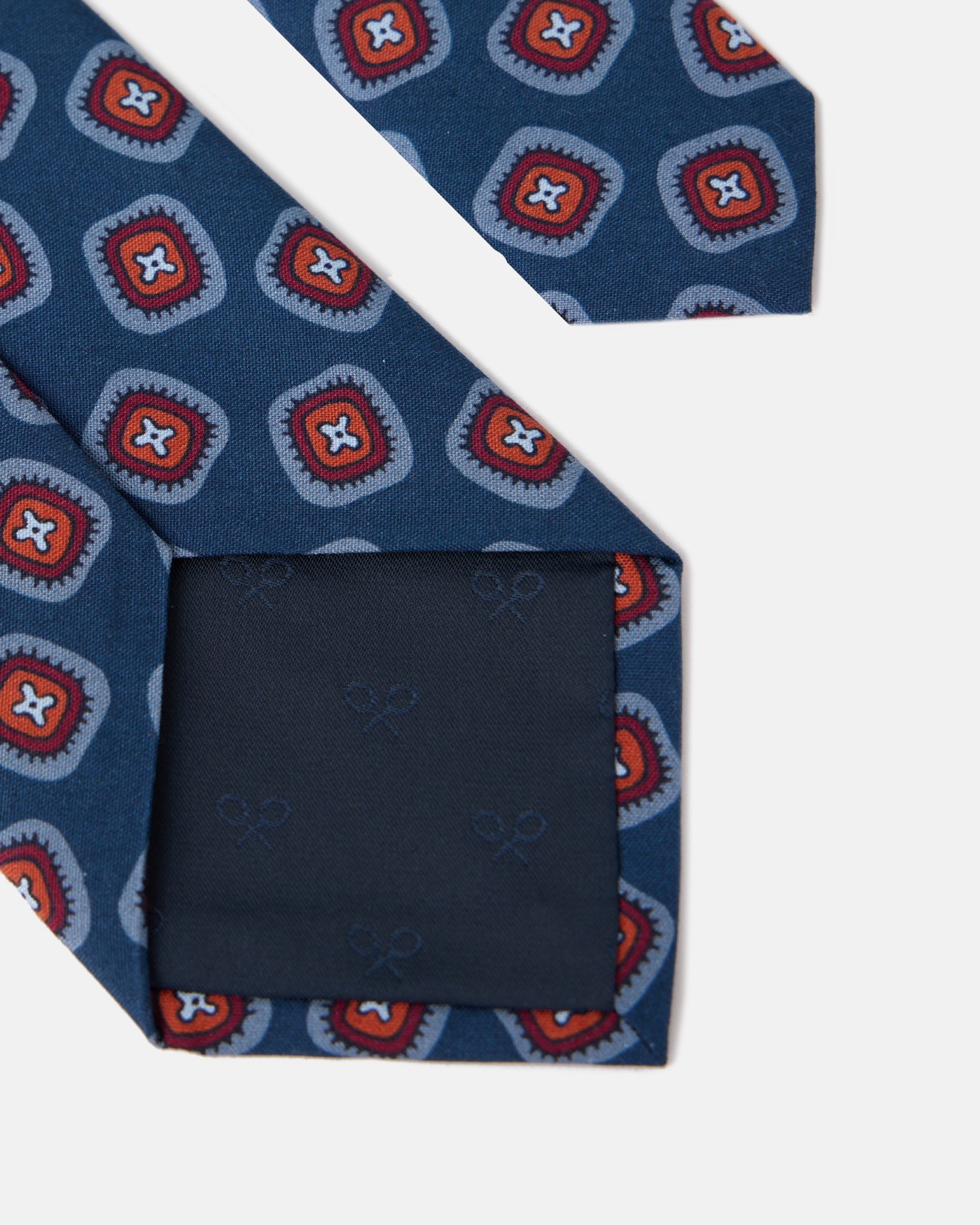 Gravata Silk Motivo Azul Royal-3