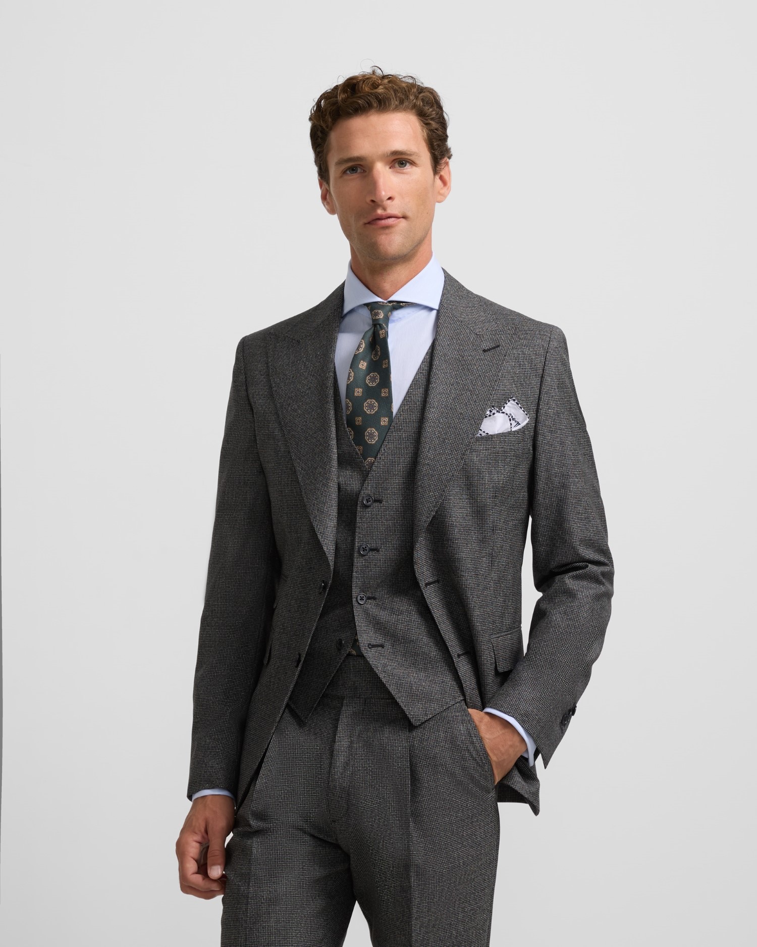 Imagem 0 de Blazer de Fato Pied-de-poule Cinzento