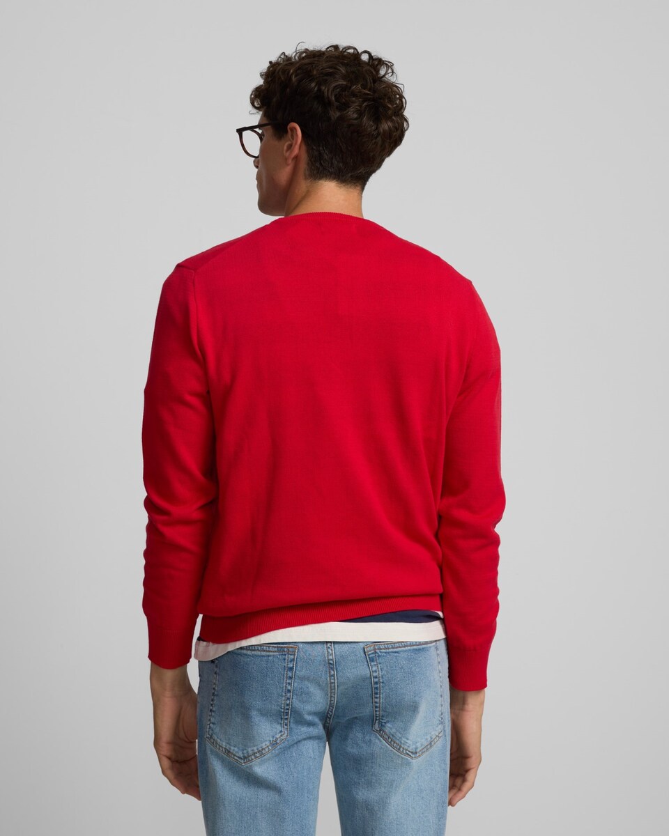 Camisola Summer com Gola Redonda em Vermelho Vermelho-2