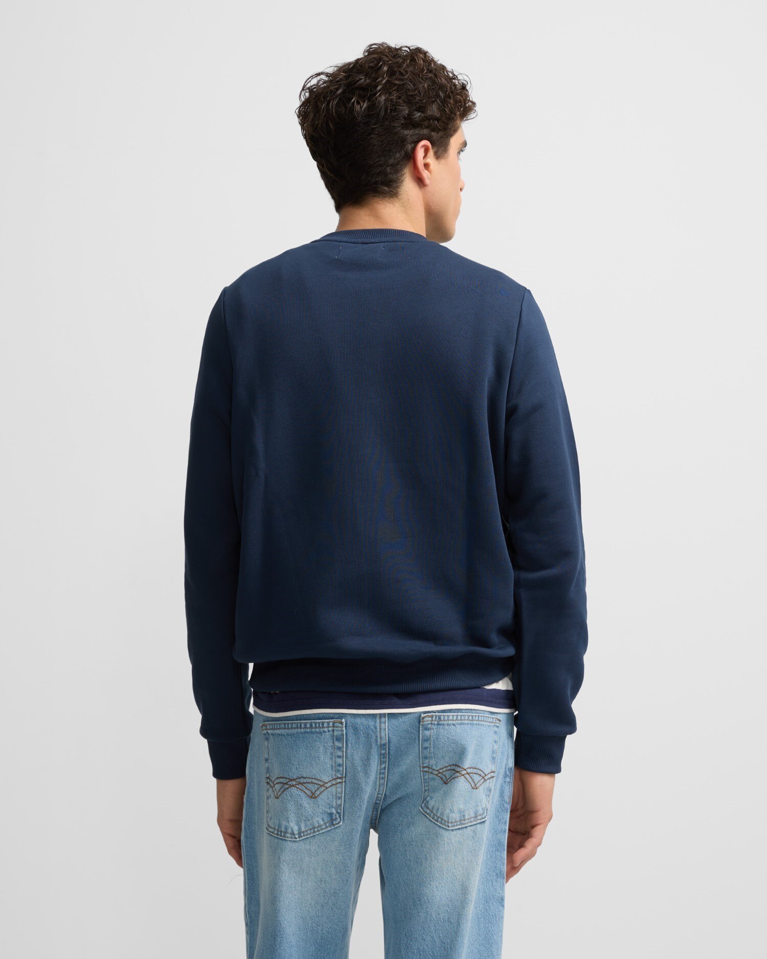 Sweatshirt sem Capuz Minilogo Azul-marinho-2