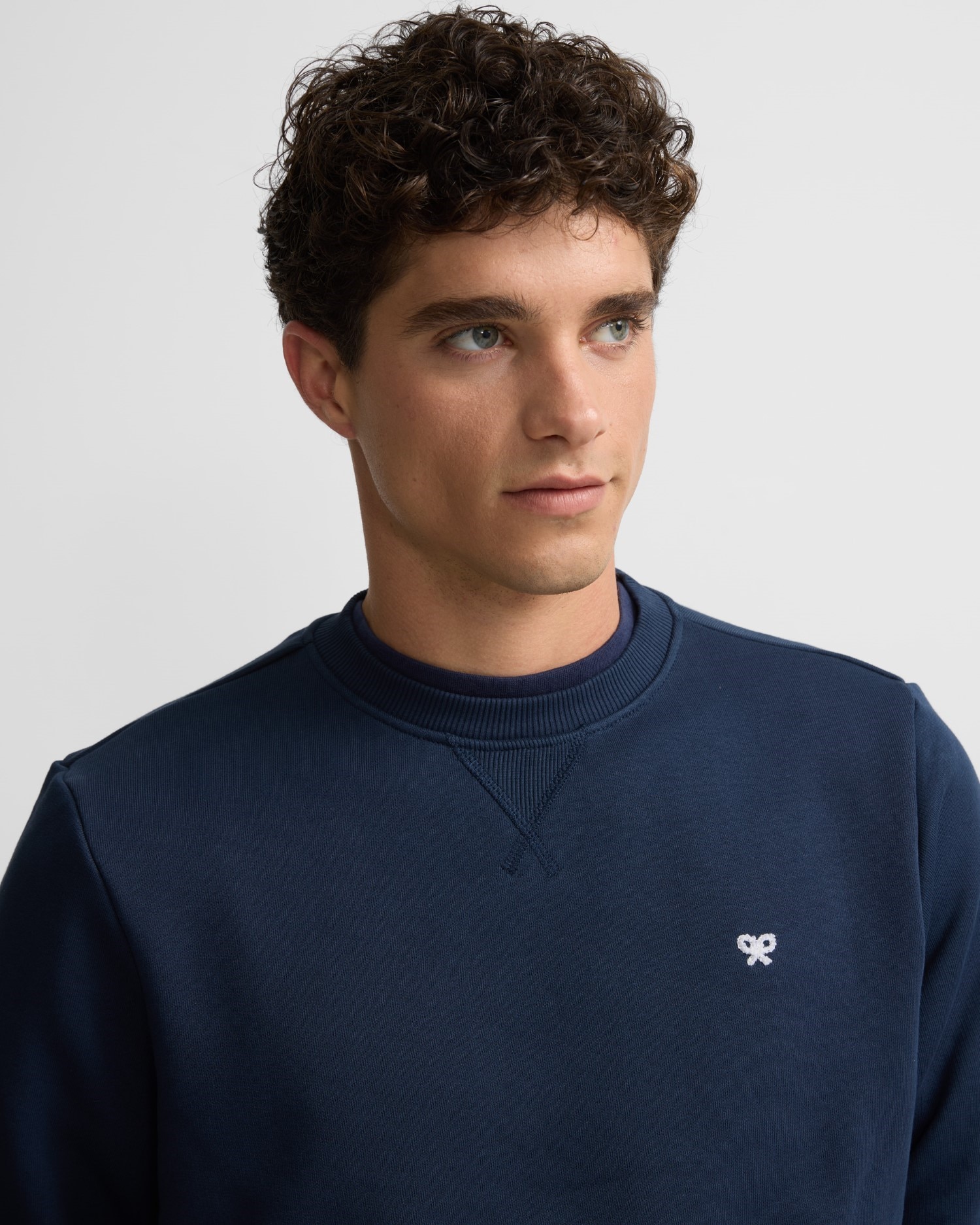 Sweatshirt sem Capuz Minilogo Azul-marinho-3