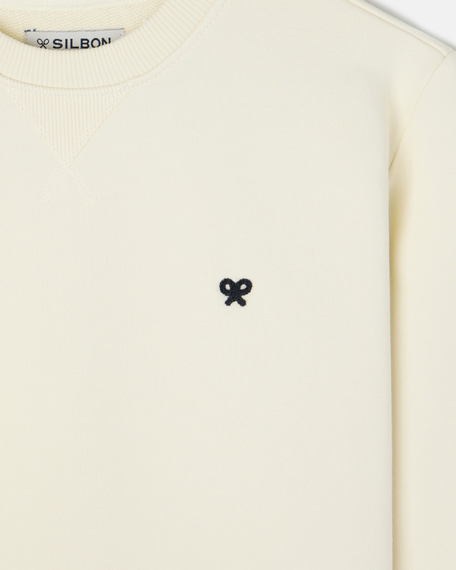 Sweatshirt sem Capuz Minilogo Creme-2