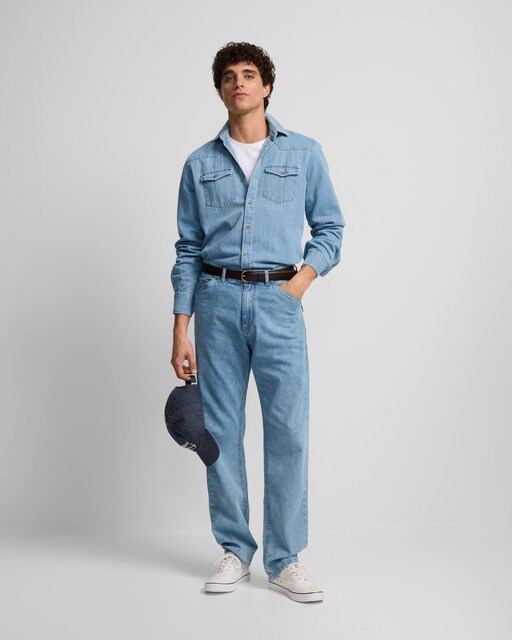 Imagem 0 de Calças Sport Denim Relax Lavagem Azul