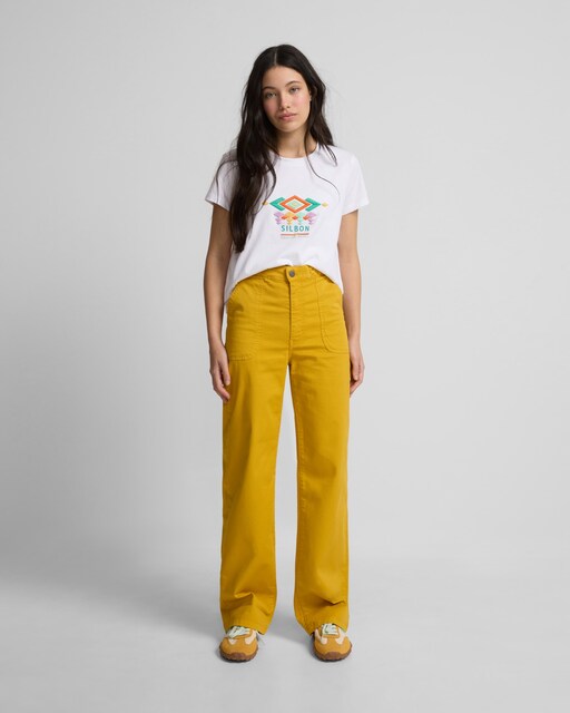 Imagem 0 de Calças Culotte Denim com Cintura Trançada