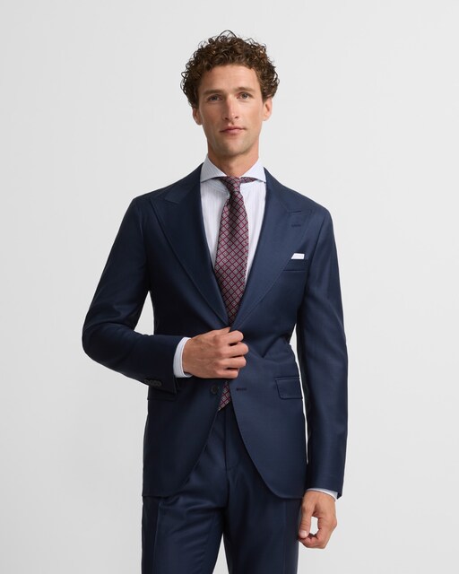 Imagem 0 de Blazer de Fato Clássico Liso Azul