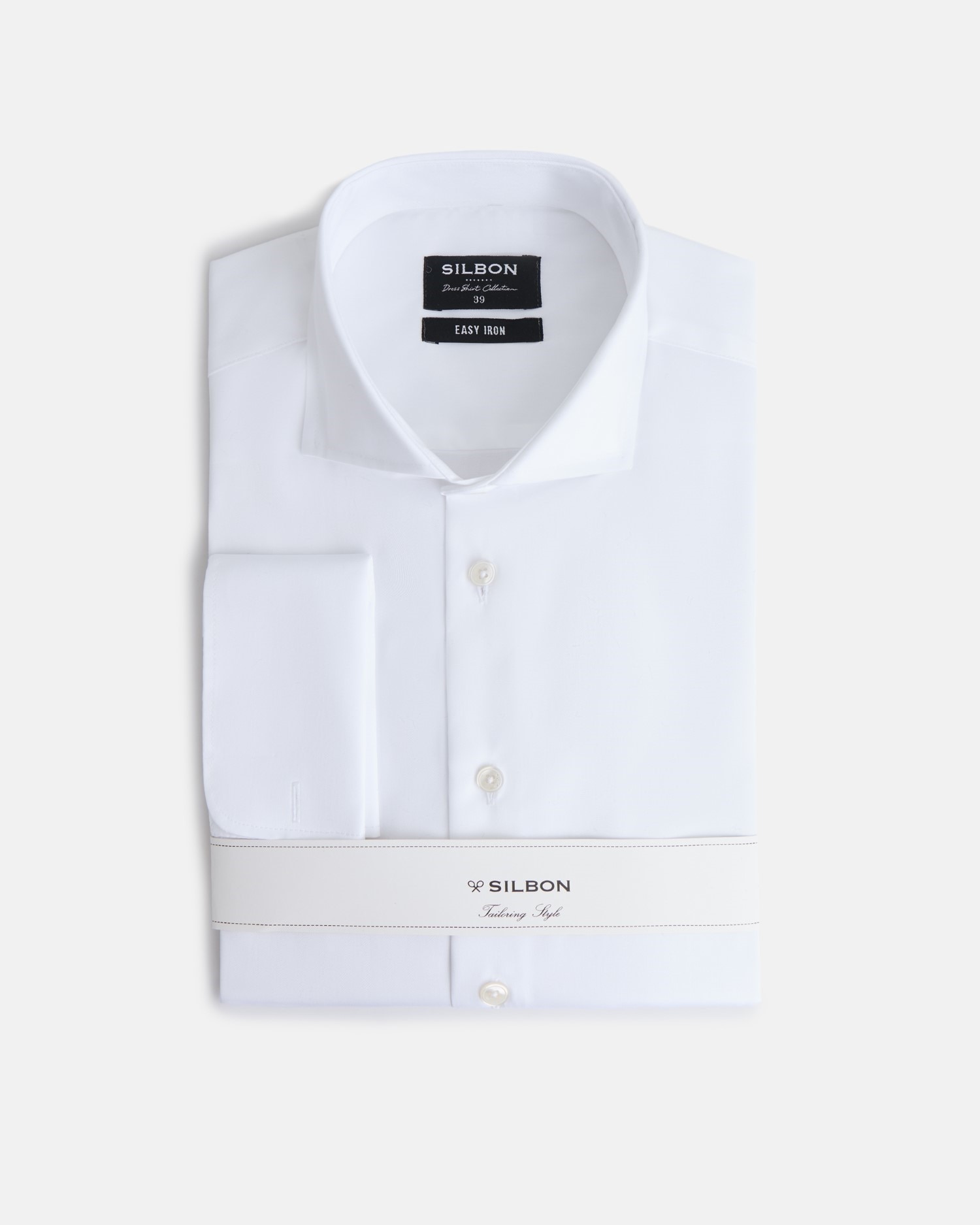 Camisa Formal Easy Iron com Punho Duplo Branco-1