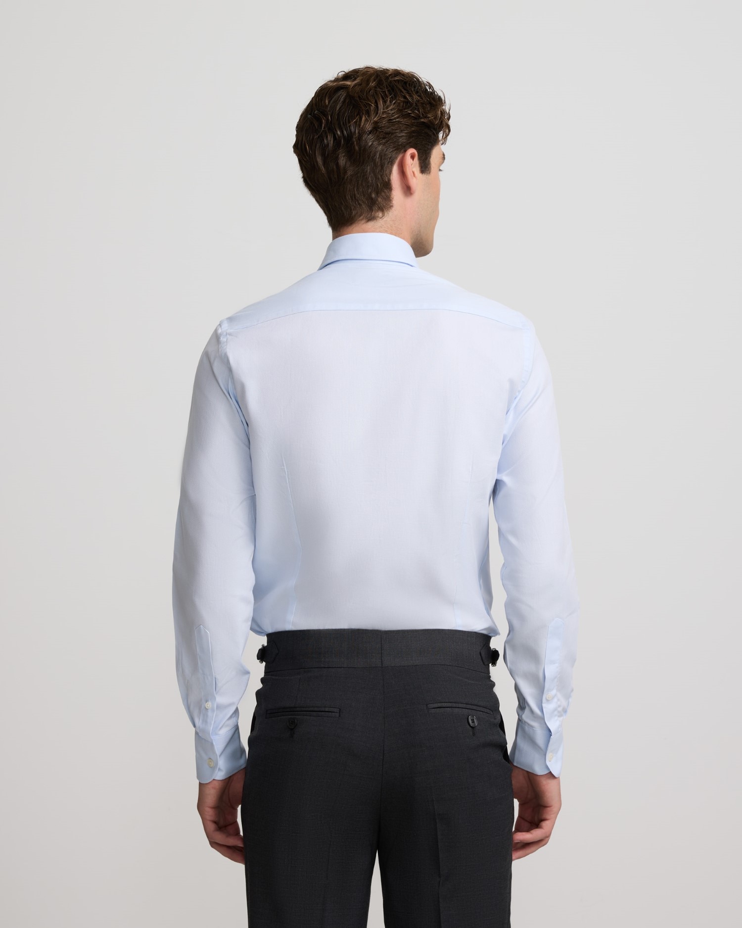 Camisa Formal com Estrutura Celeste Clara Azul-claro-2