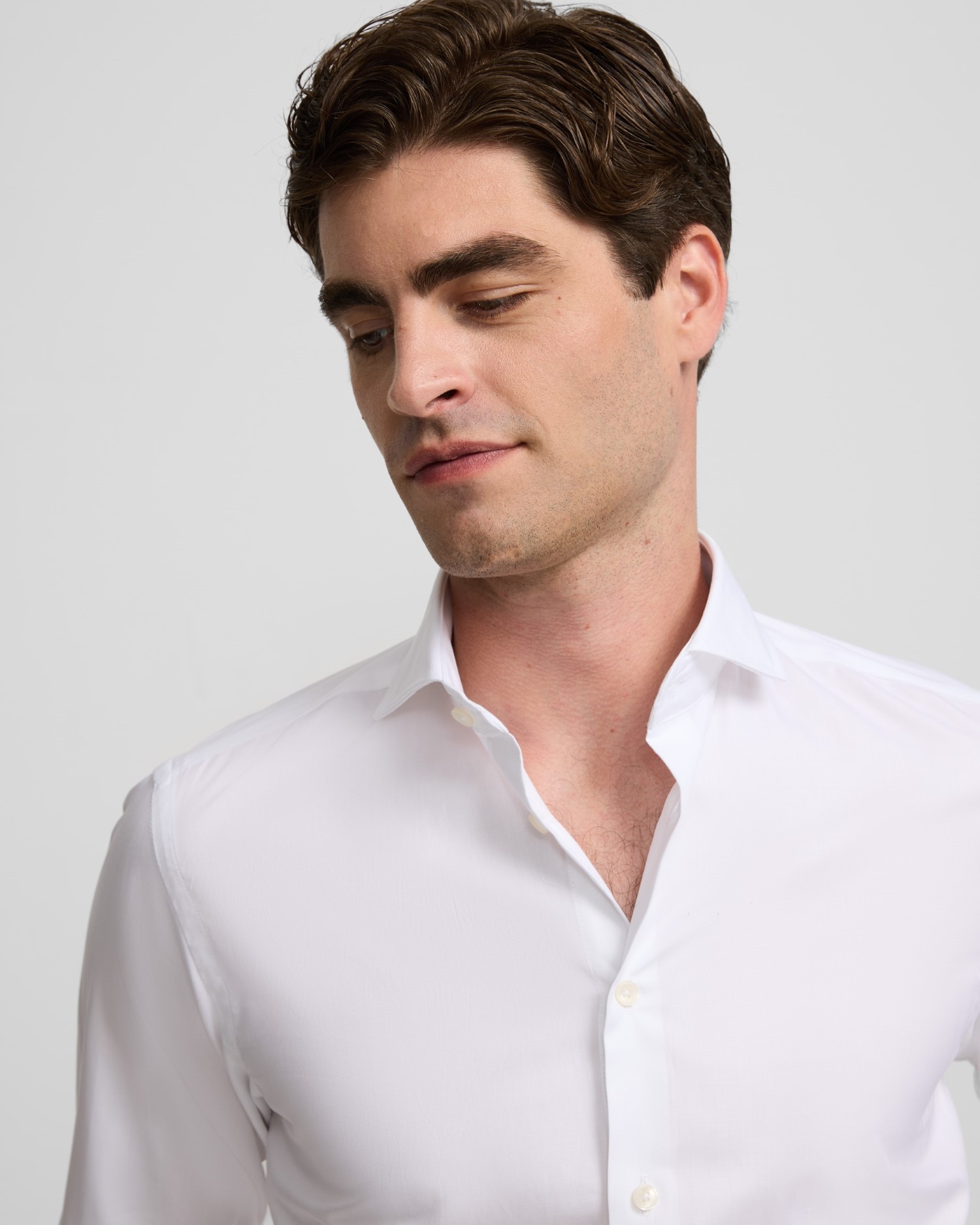 Camisa Formal Espiga com Punho Duplo Branco-3