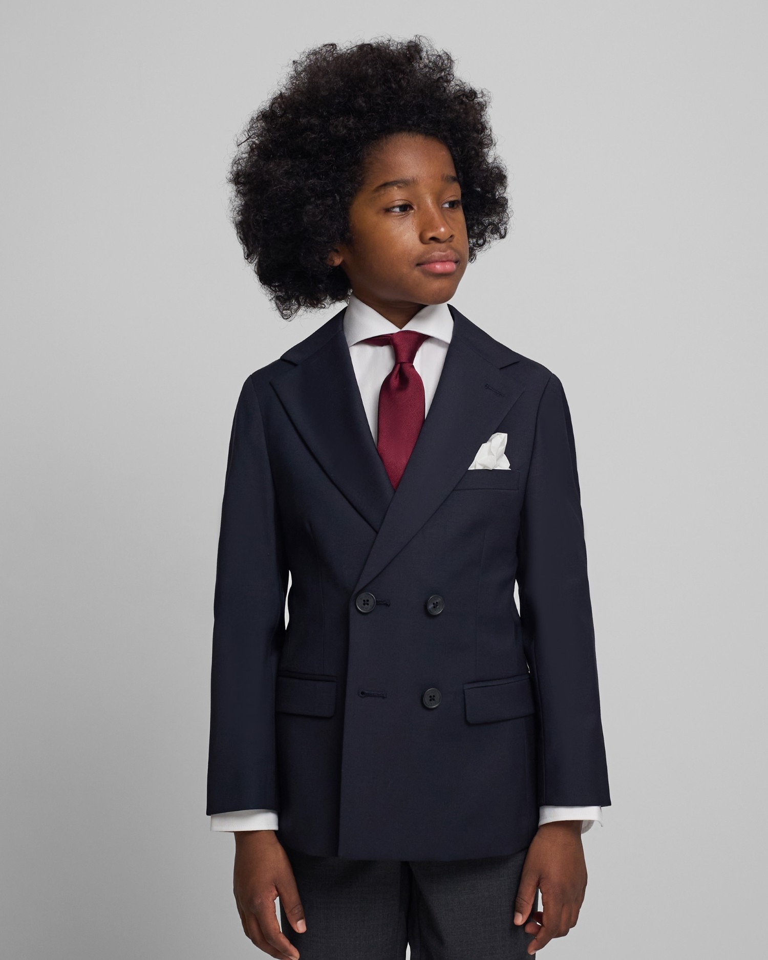 Imagem 0 de Blazer Infantil Clássico Cruzado Azul-marinho