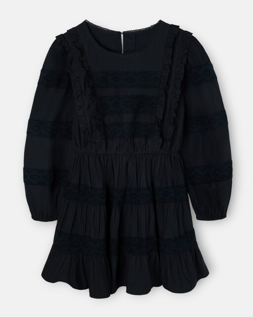 Imagem 0 de Vestido Mini Bordados em Preto