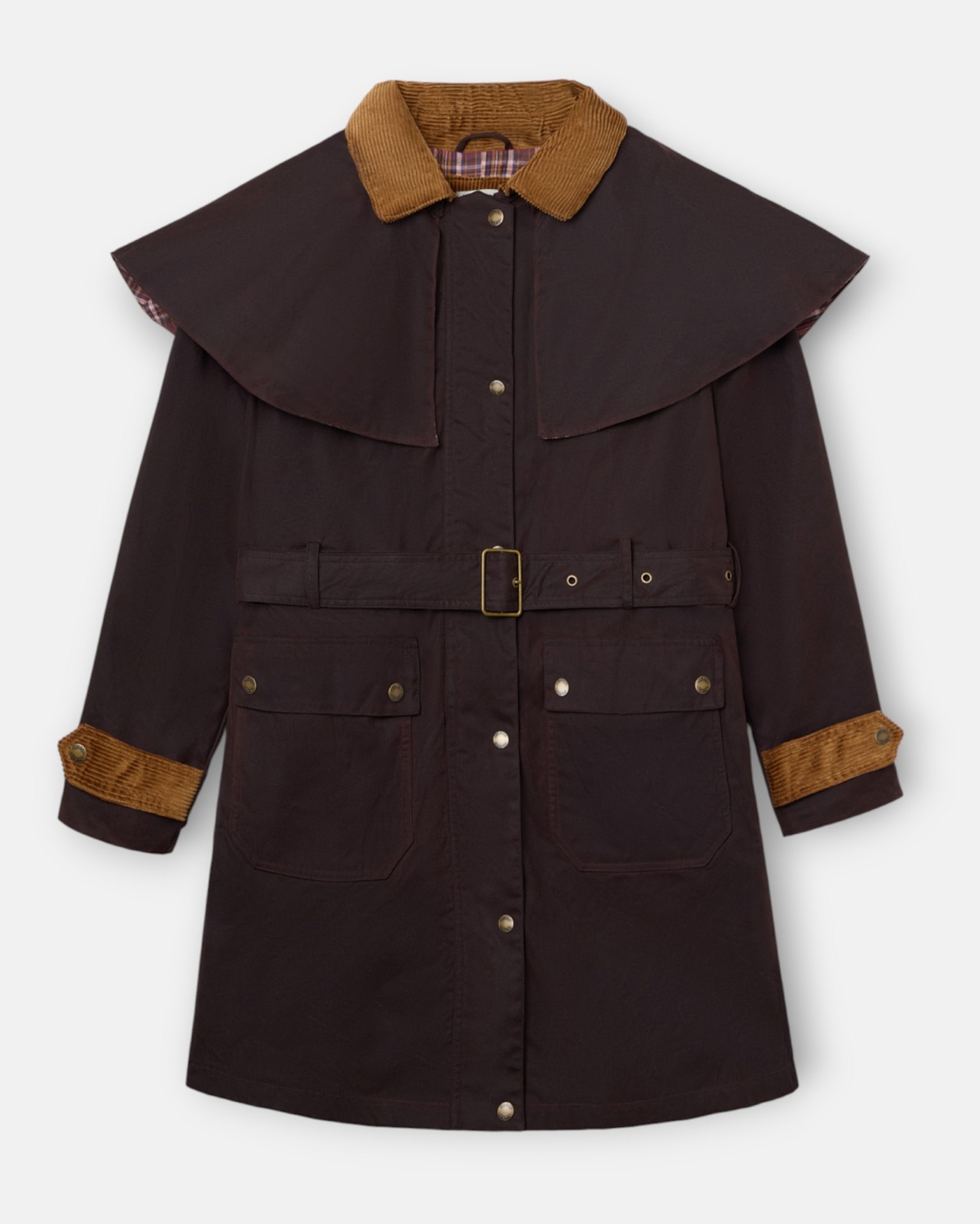 Parka Comprida Encerada Castanho-escuro-4