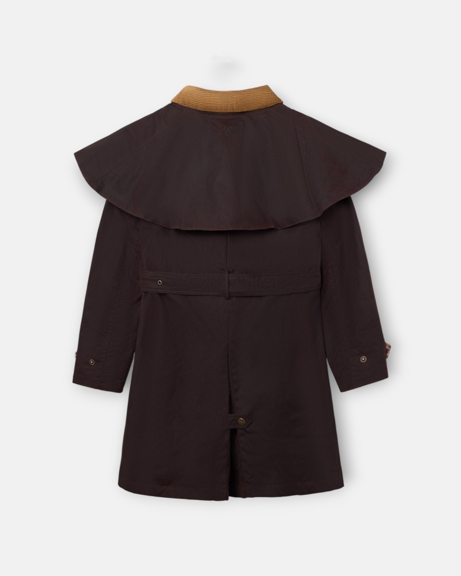 Parka Comprida Encerada Castanho-escuro-5