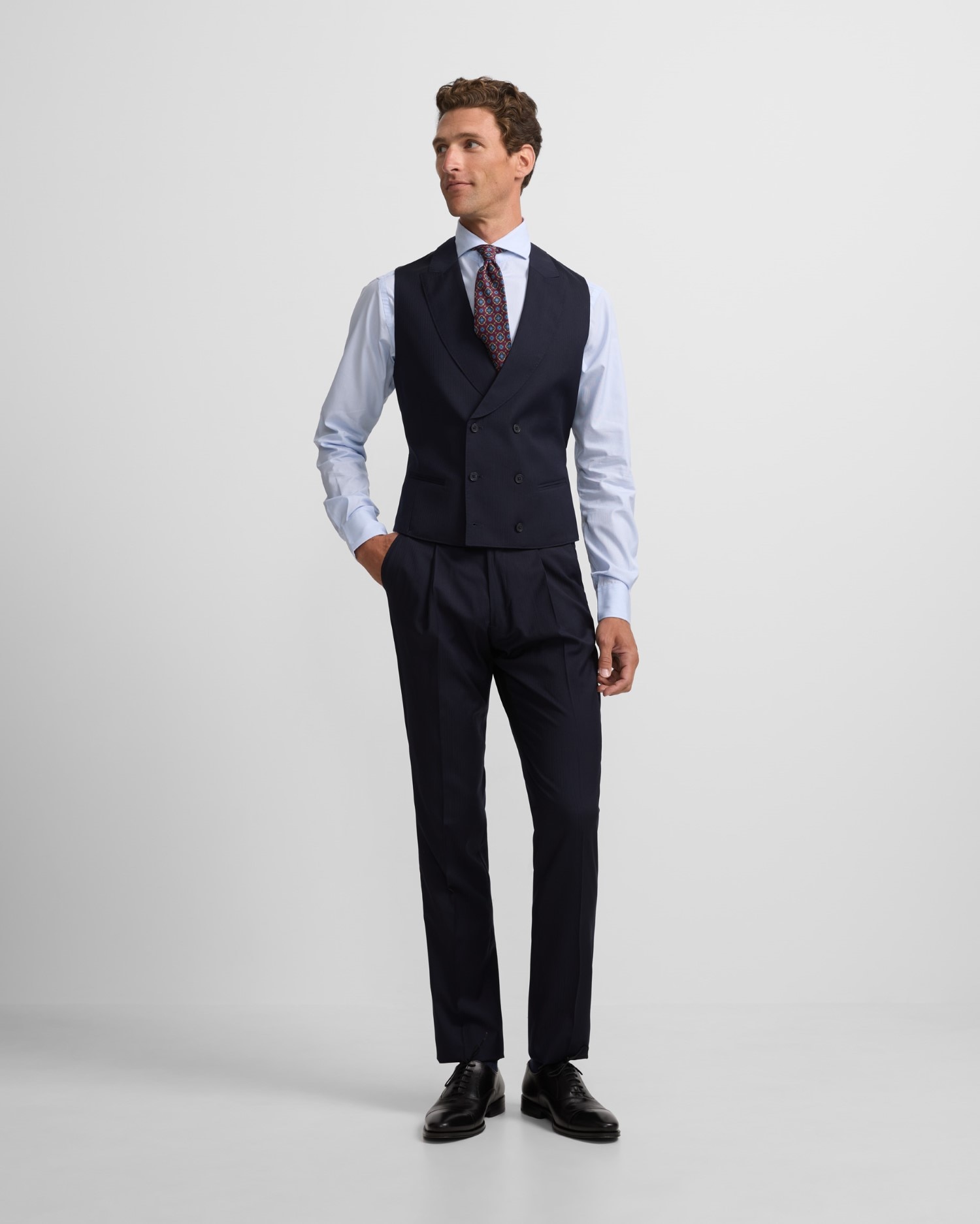 Imagem 0 de Calças Chino Espiga Azul-marinho