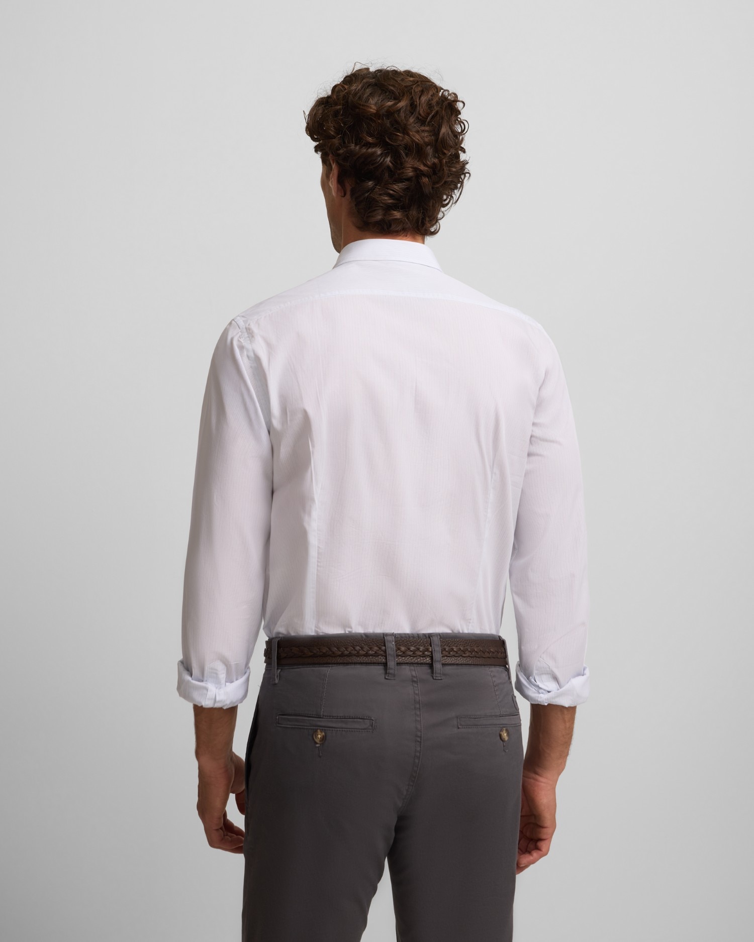 Camisa Oxford Sport Classic Mini Às Riscas em Celeste Azul-celeste-2