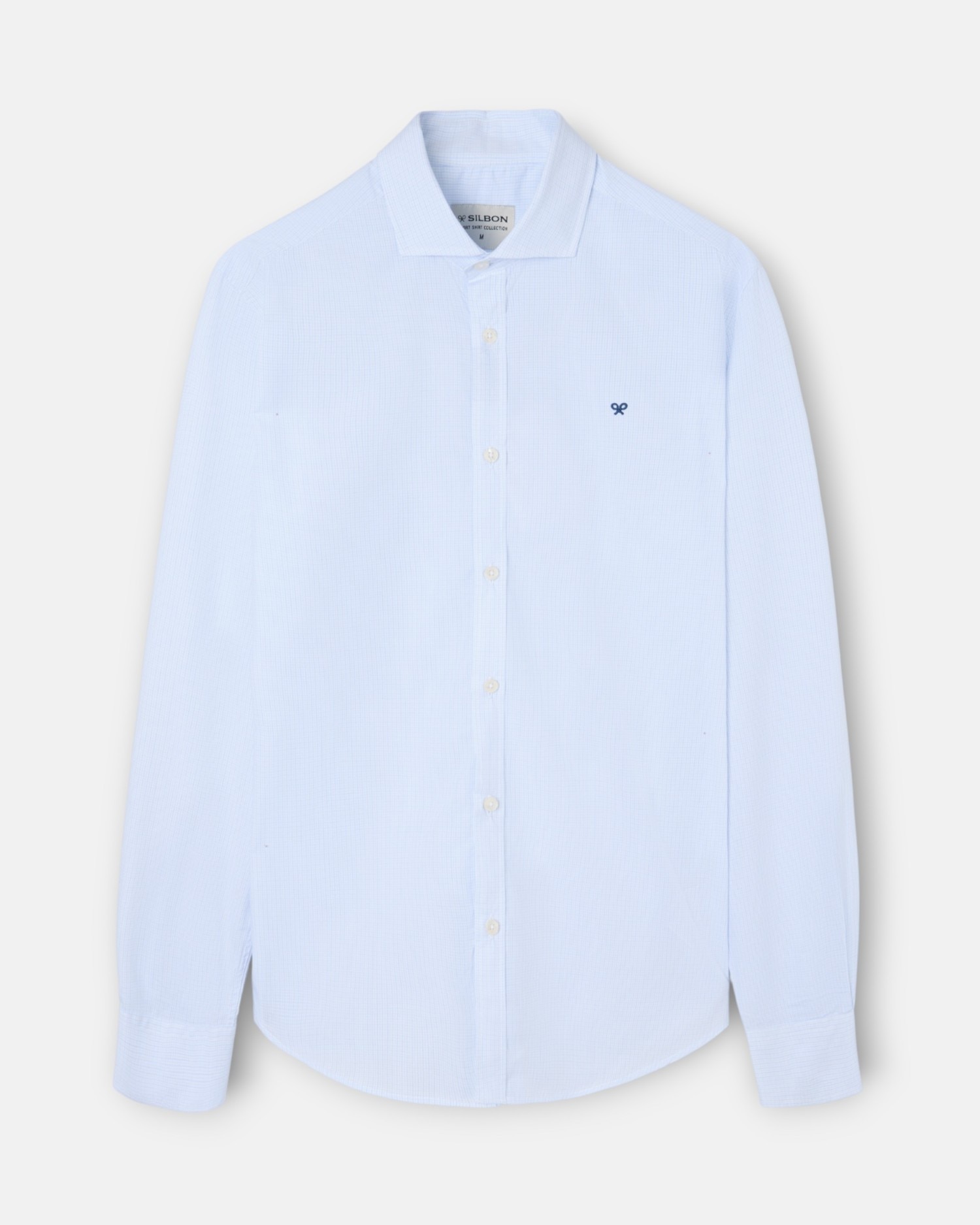 Imagem 0 de Camisa Aos Quadrados Sport Classic Mini Quadrado Celeste