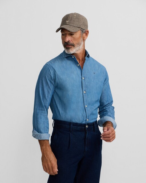 Imagem 0 de Camisa Sport Denim de Corte Regular Fit